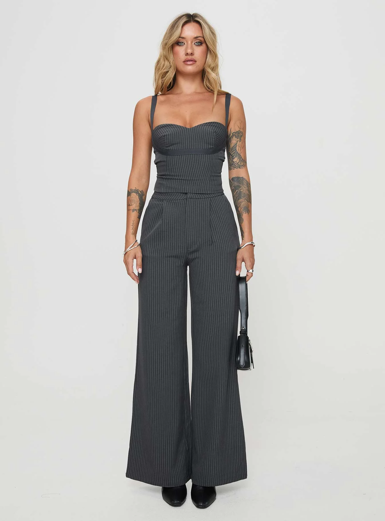 Briana Set Charcoal Pinstripe - Image 7