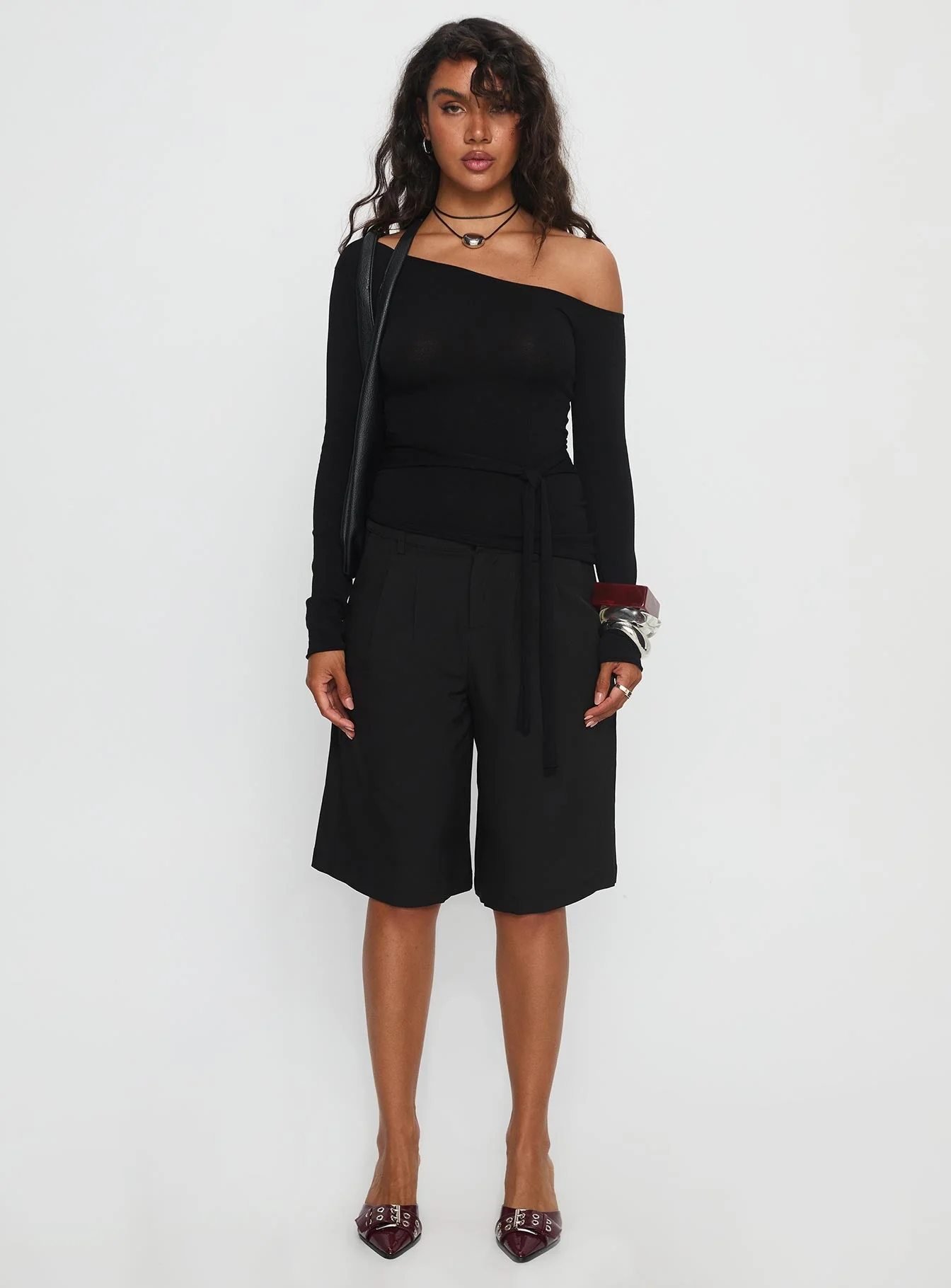 Brynah Pintuck Tailored Short Black - Image 7
