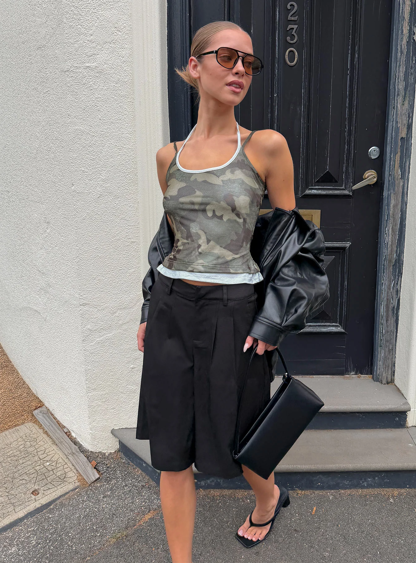 Brynah Pintuck Tailored Short Black - Image 9