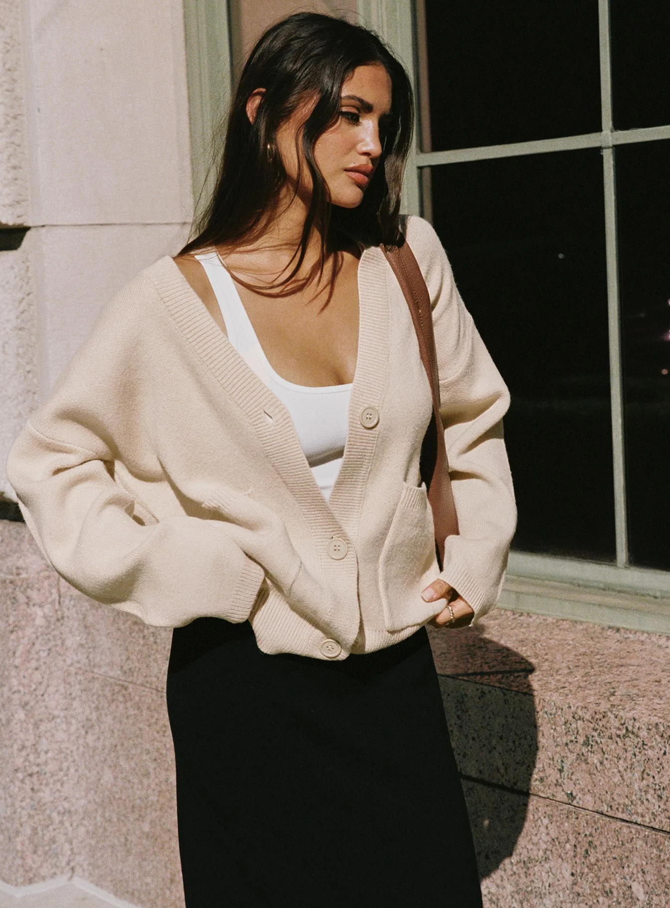 Burke Cardigan Cream - Image 12