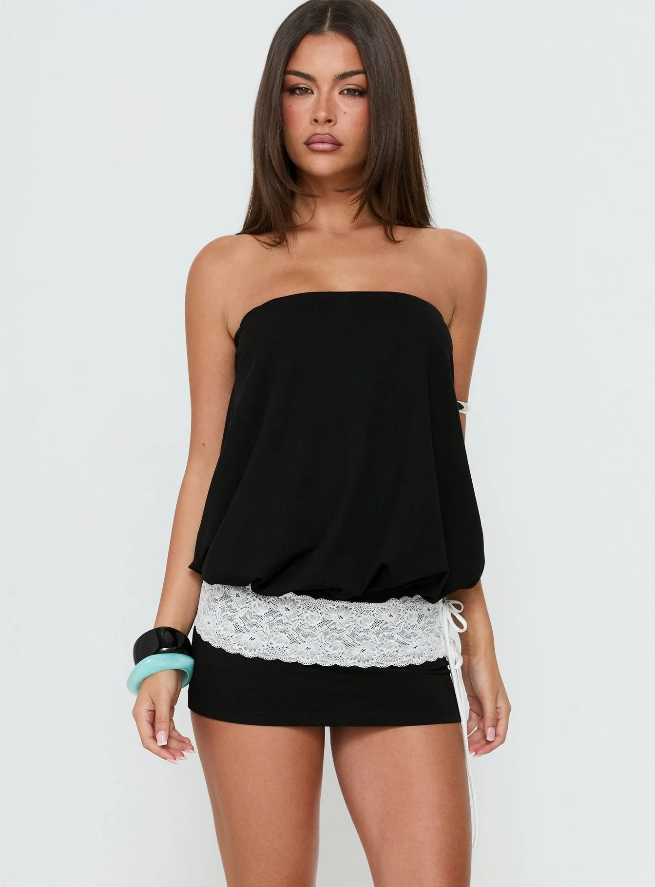 Calina Strapless Playsuit Black - Image 2