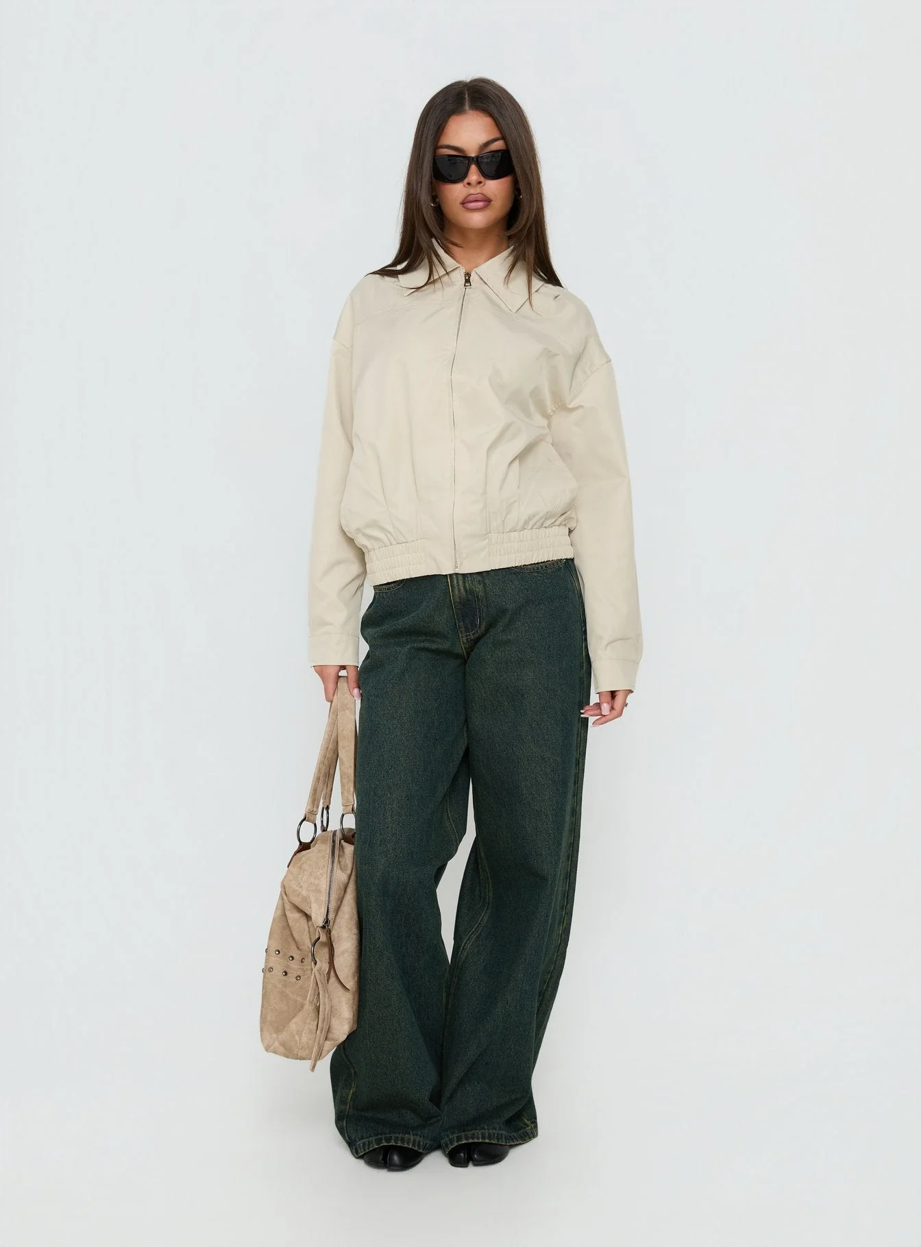 Call You Up Bomber Jacket Sand - Image 3