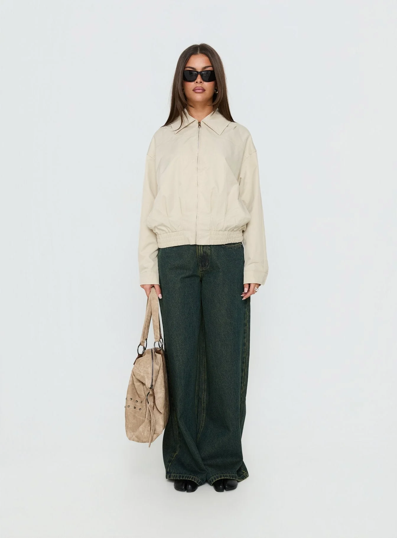 Call You Up Bomber Jacket Sand - Image 8