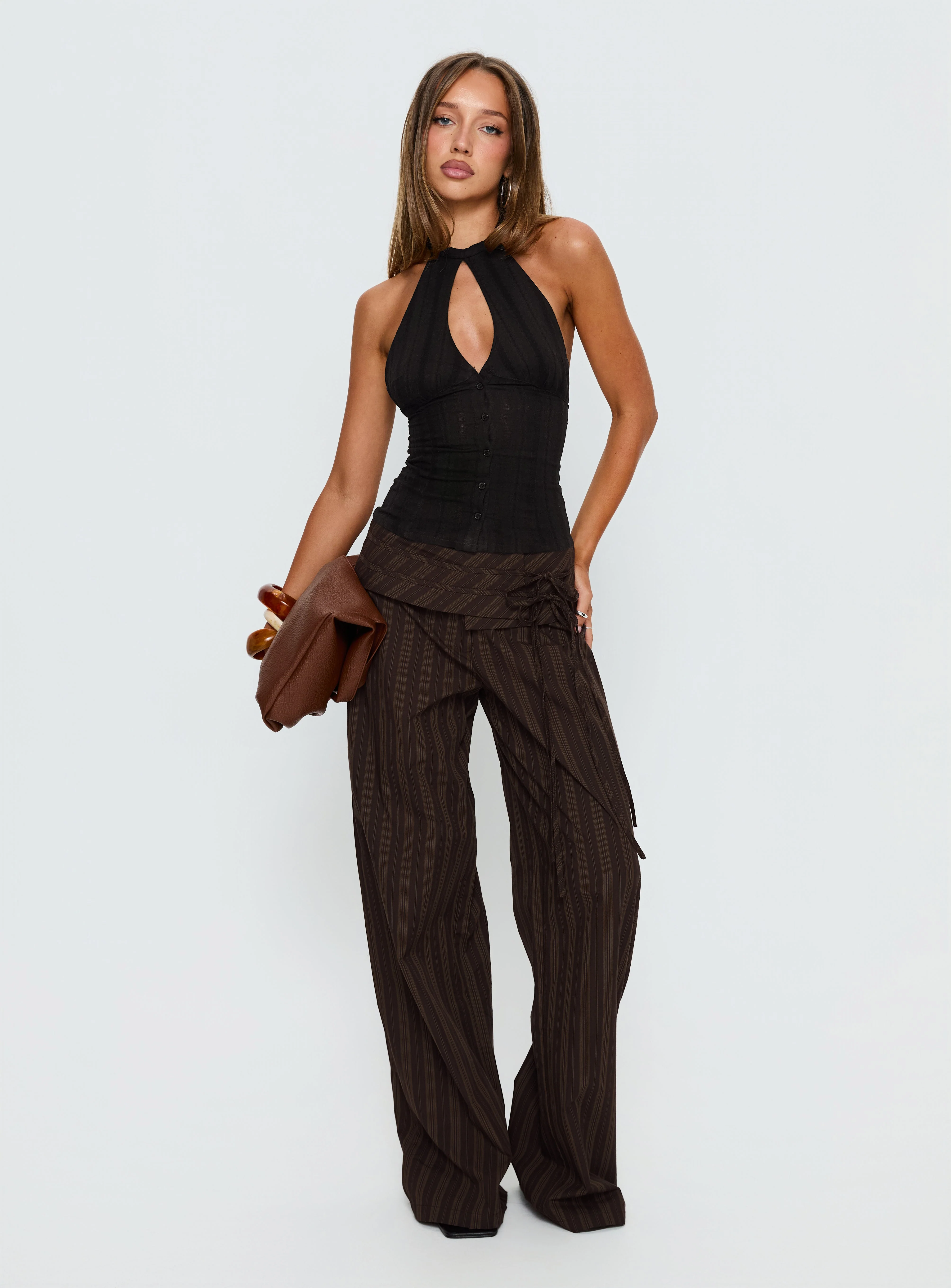 Call You Up Keyhole Backless Top Black - Image 3