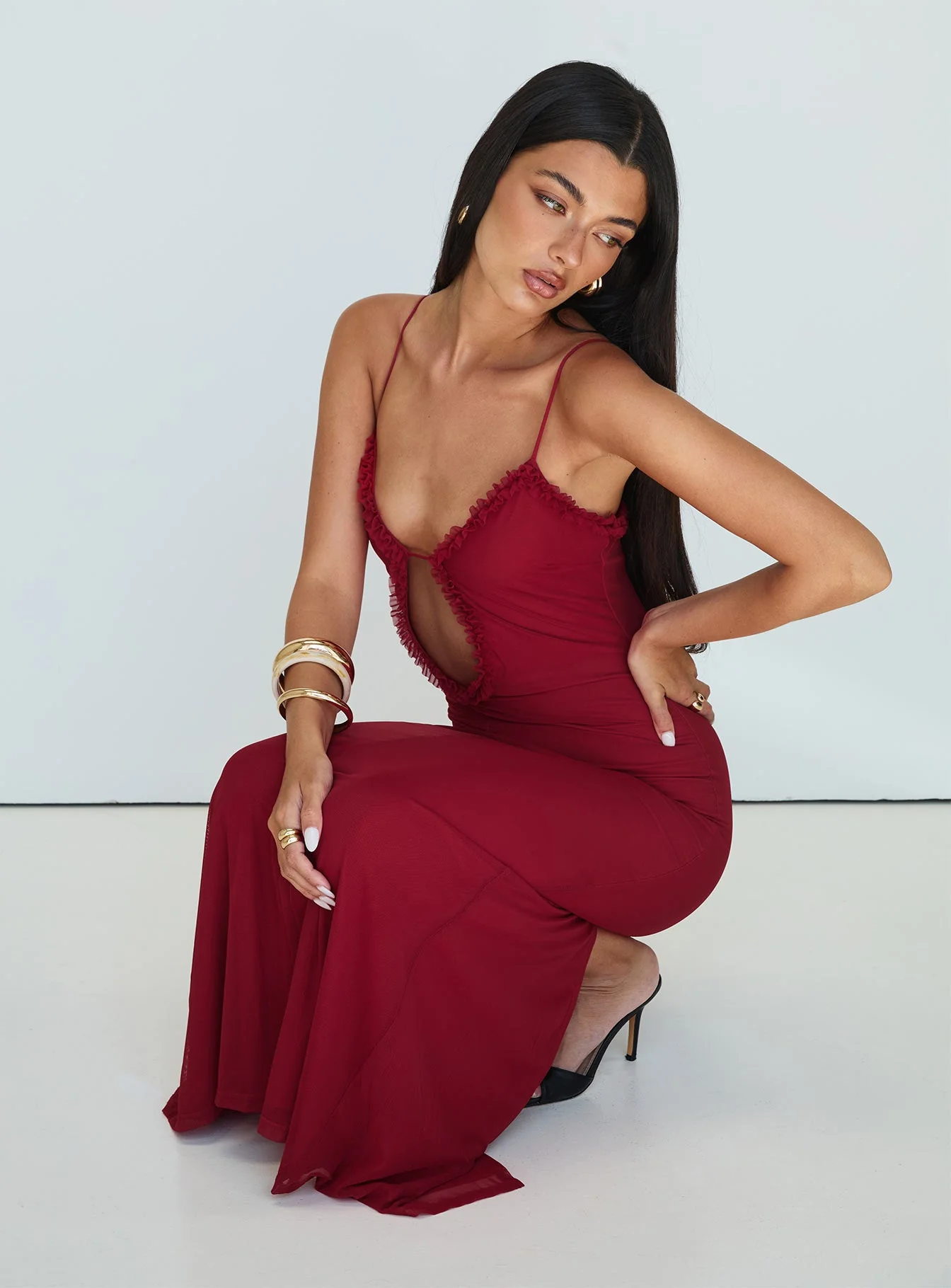 Capisce Maxi Dress Red - Image 2