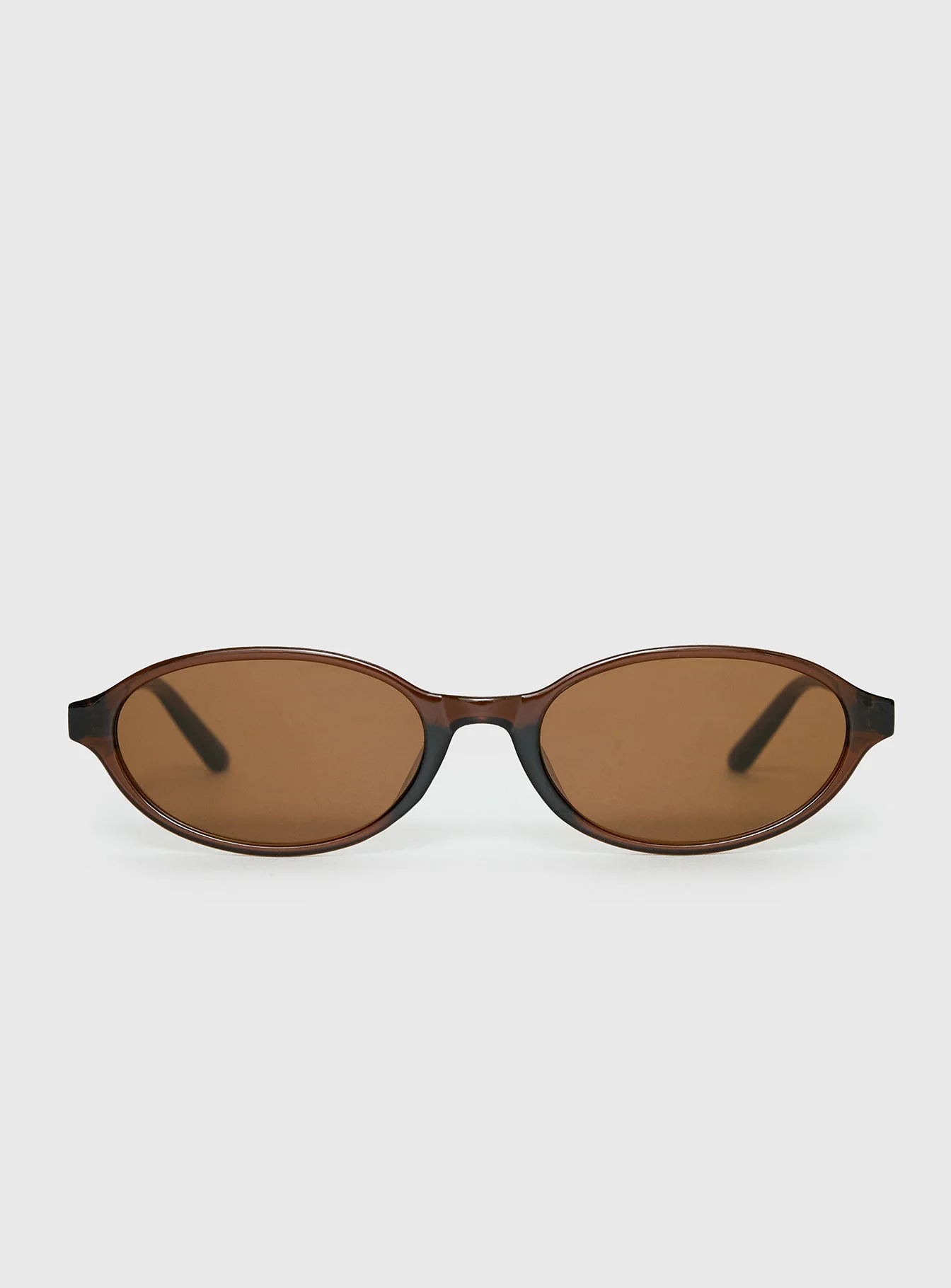 Captivation Oval Sunglasses Brown - Image 2