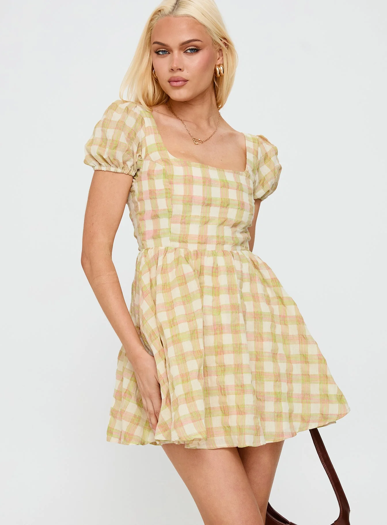 Cartmel Puff Sleeve Mini Dress Multi