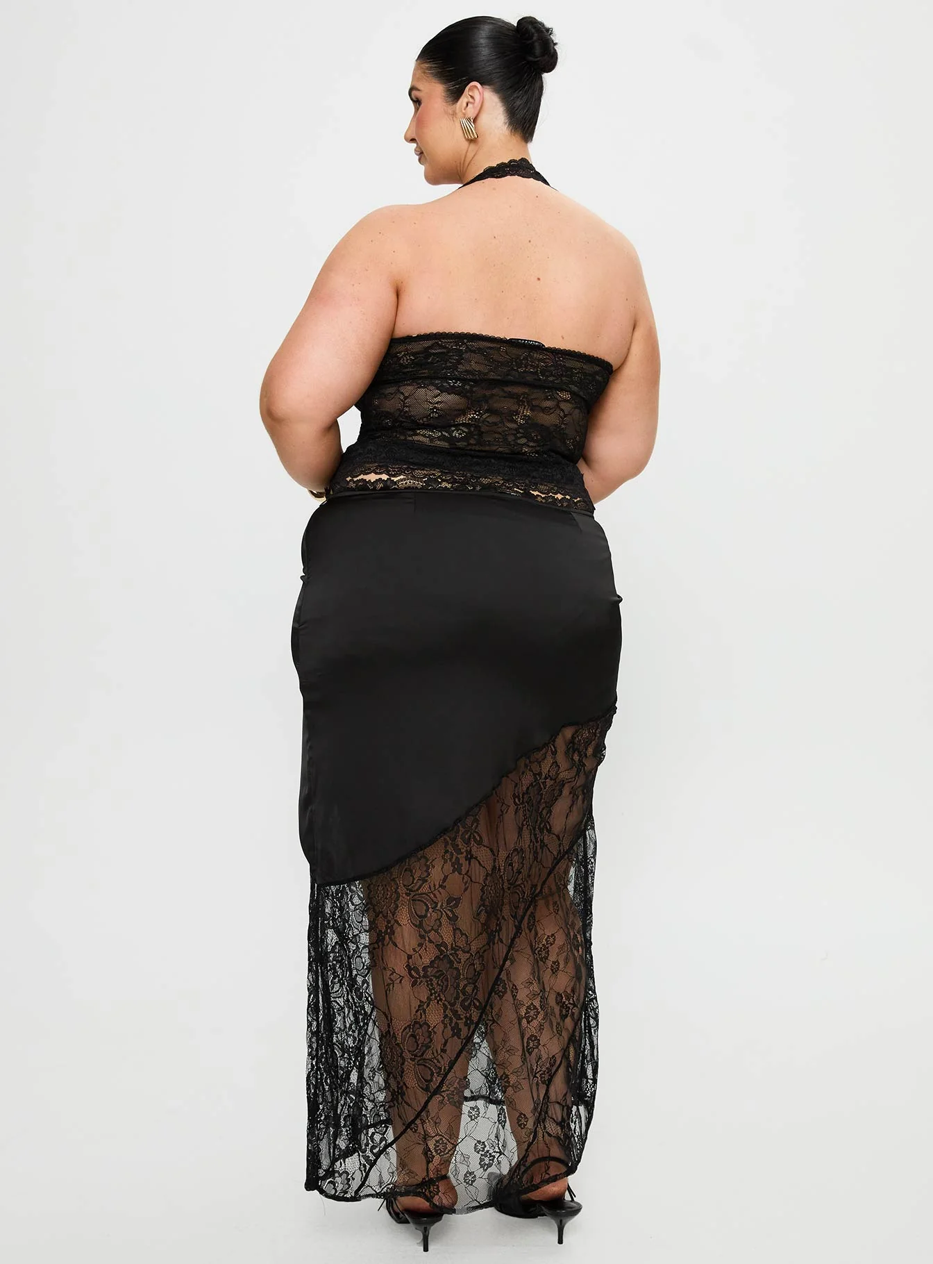 Castelli Lace Maxi Skirt Black Curve - Image 5