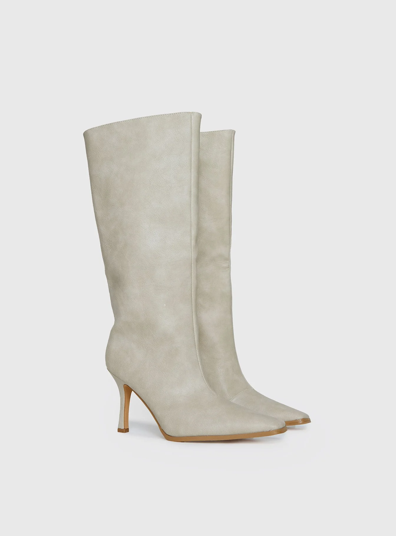 Cecil Knee High Boots Bone - Image 3