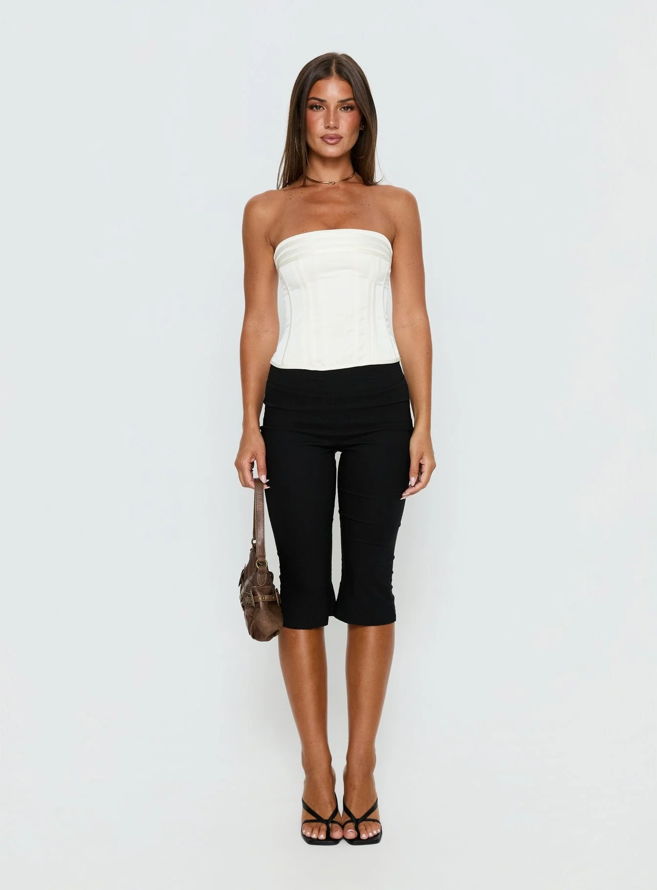 Cecilie Strapless Corset Top Cream - Image 7