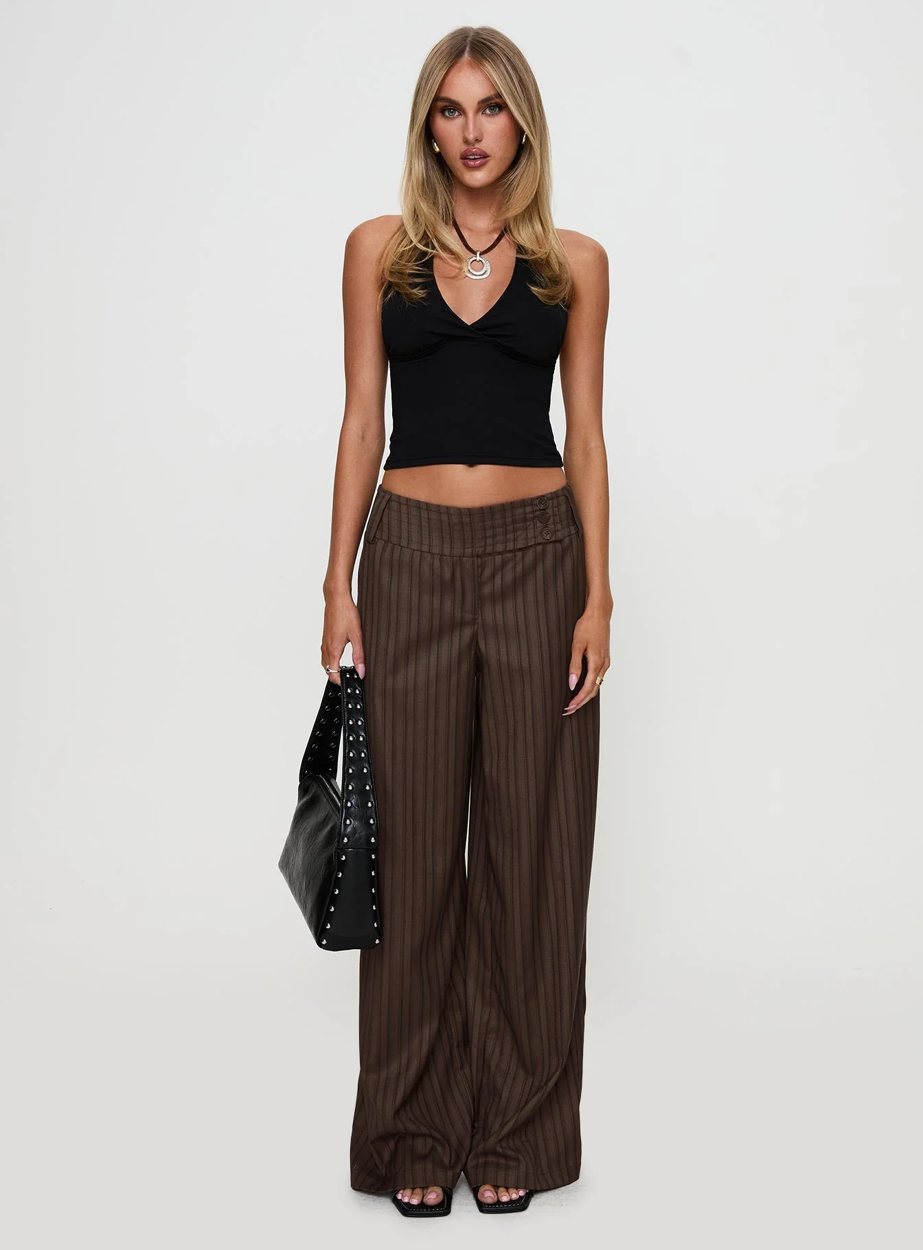 Cedars Low Rise Pant Brown Stripe - Image 8