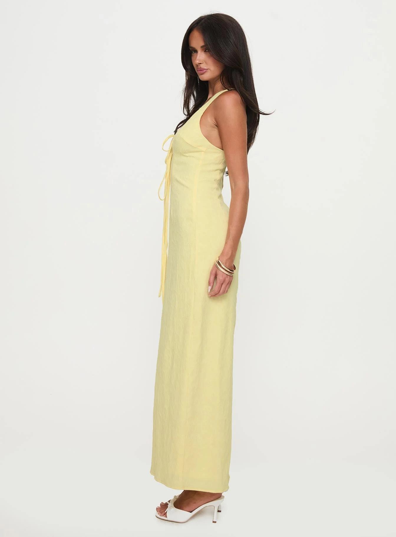 Chantilly Maxi Dress Lemon - Image 4