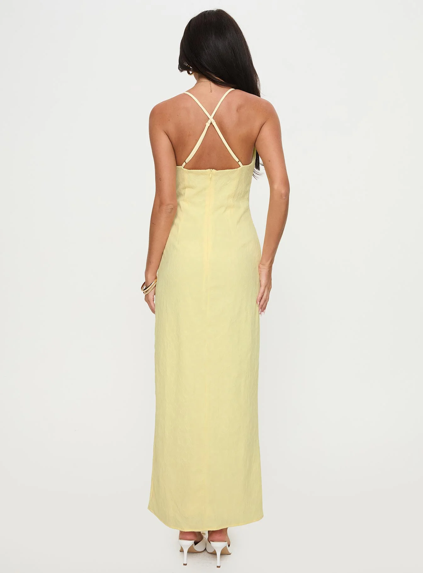 Chantilly Maxi Dress Lemon - Image 5