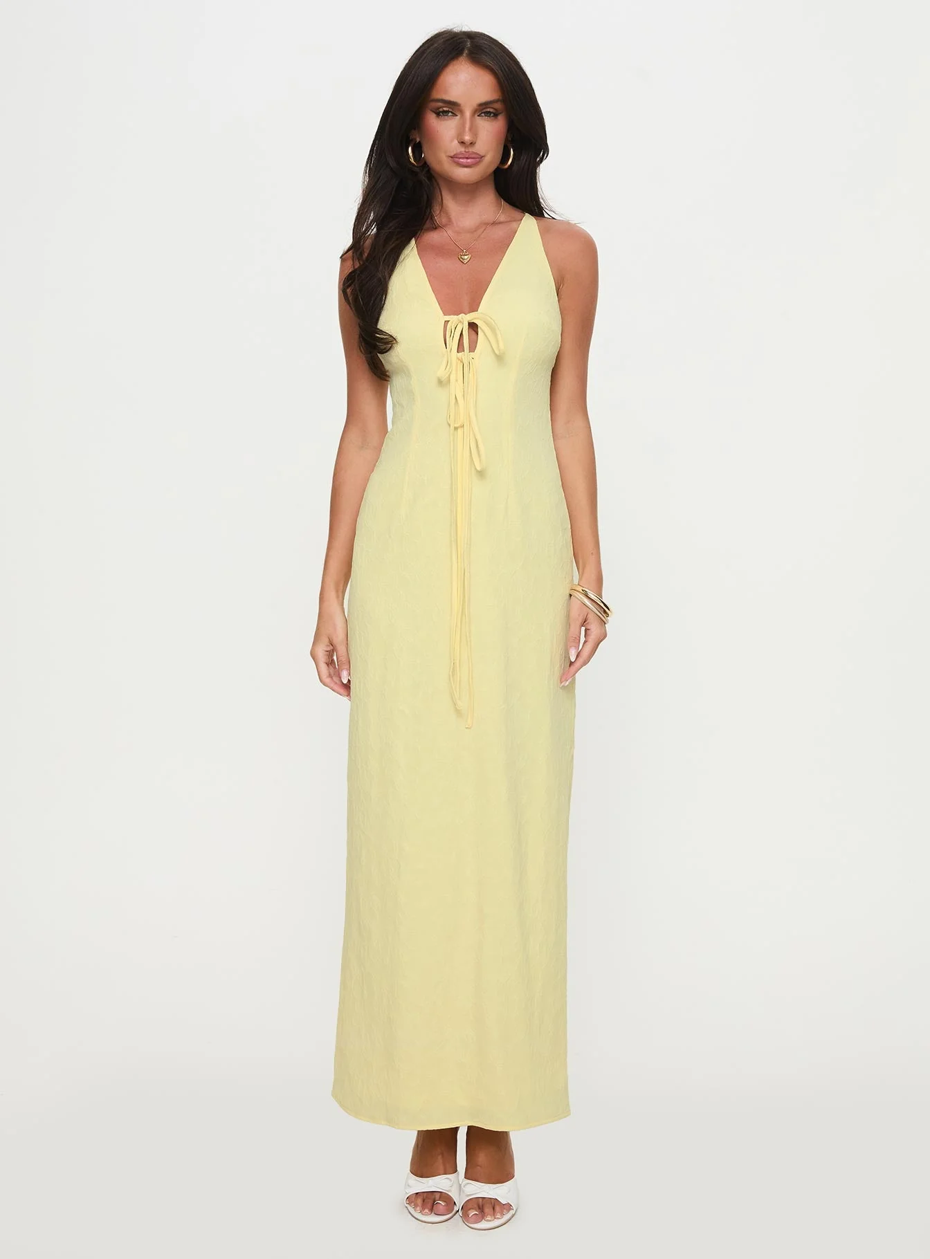 Chantilly Maxi Dress Lemon - Image 7