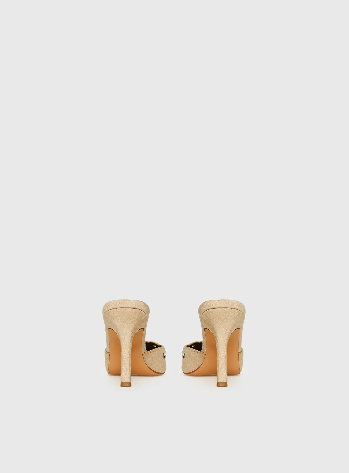 Charisma Pointed Toe Heels Taupe - Image 3