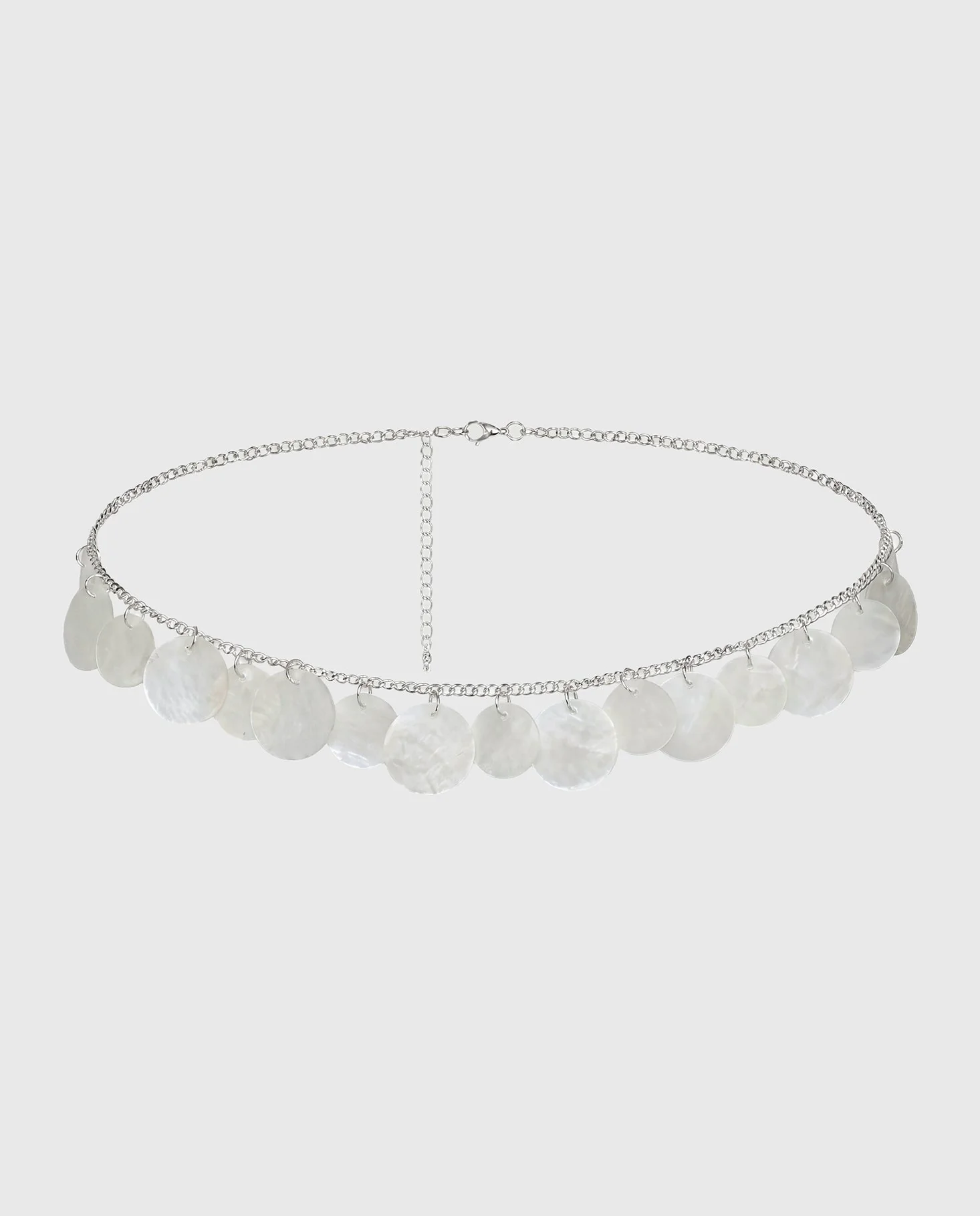 Chasing Sunsets Shell Detail Belt Silver - Image 2