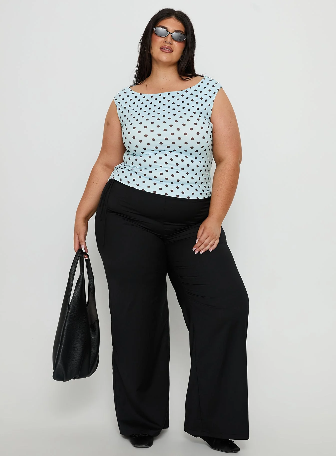 Cheirosa Off Shoulder Top Blue / Brown Curve - Image 3