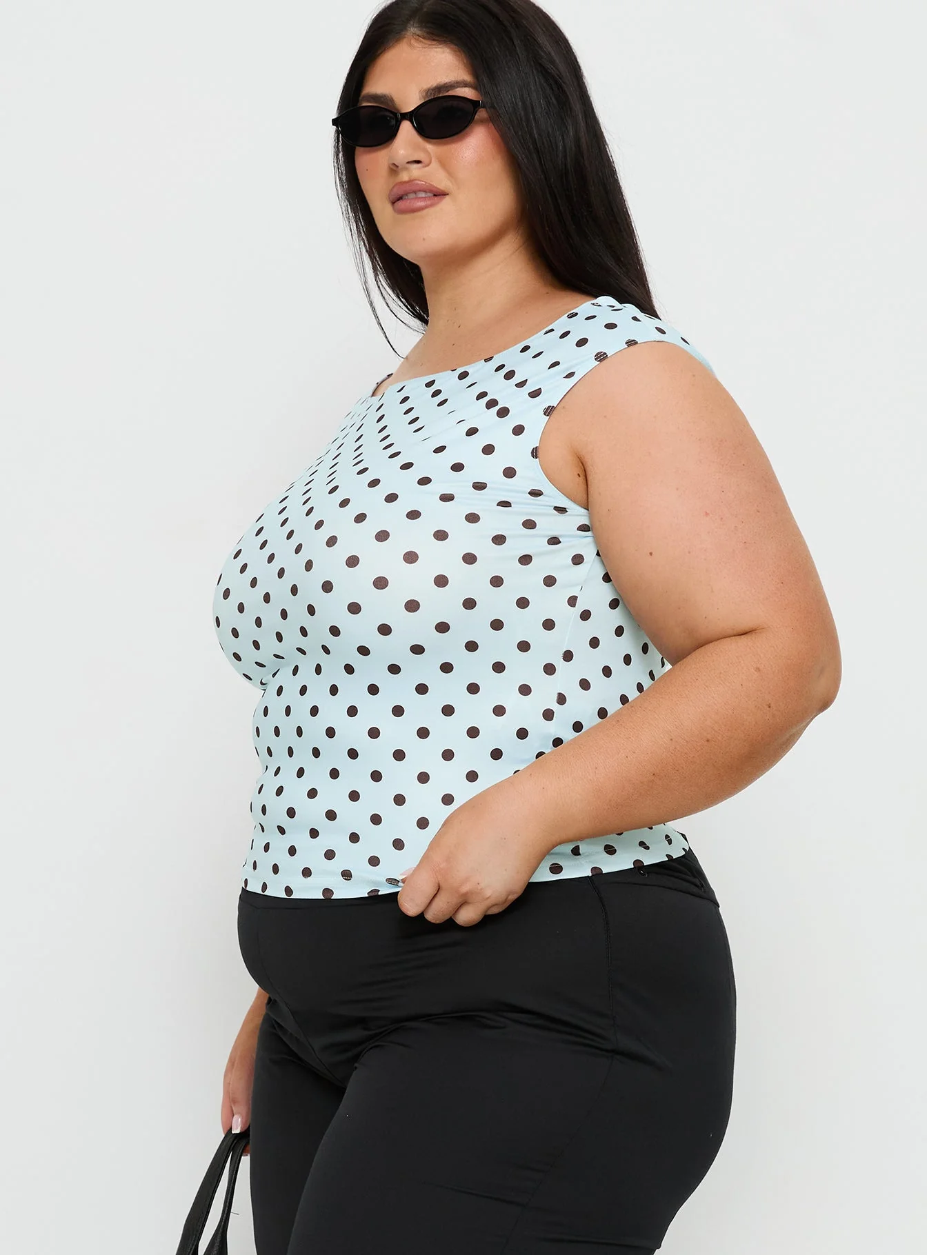 Cheirosa Off Shoulder Top Blue / Brown Curve - Image 4