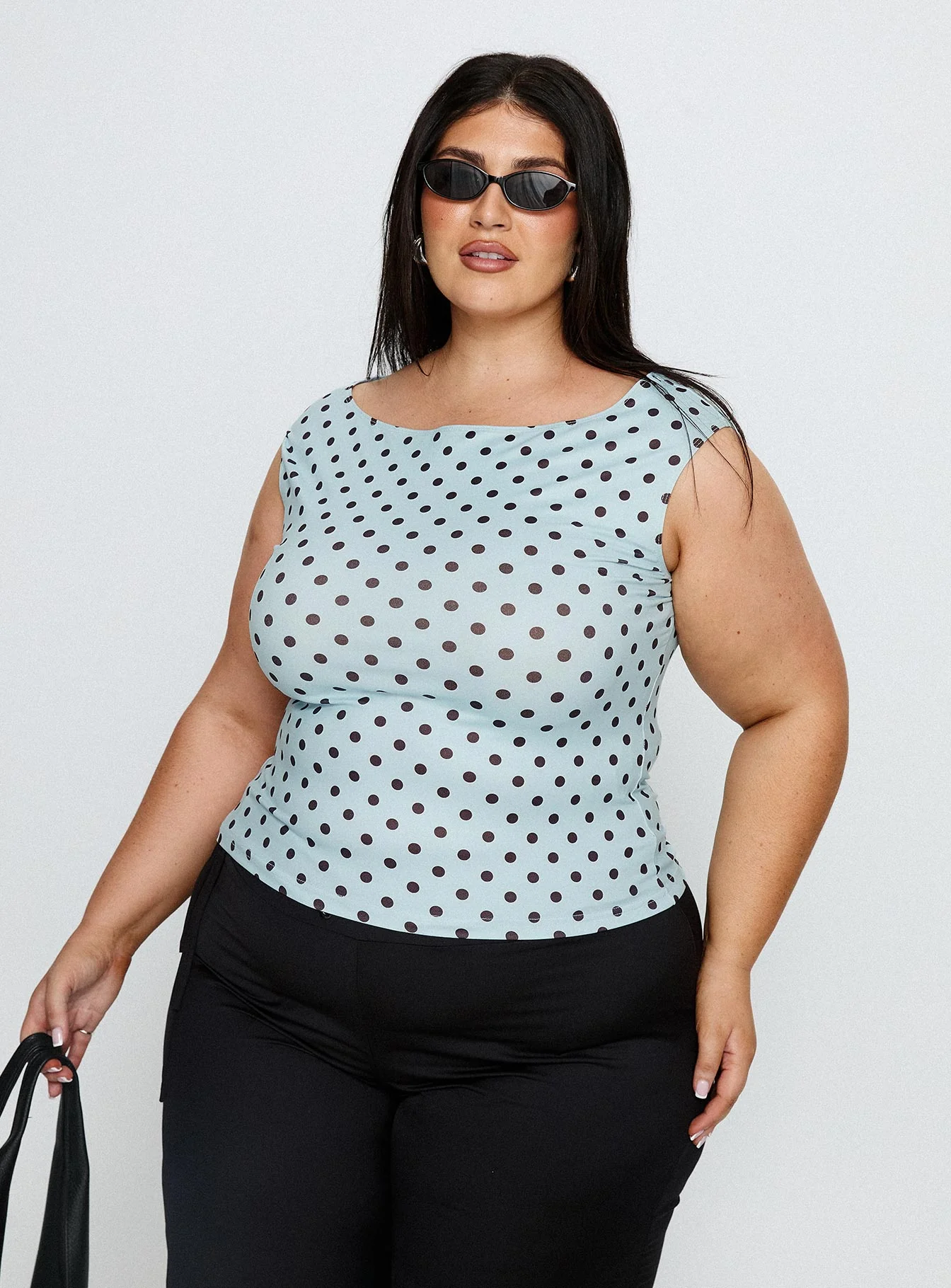 Cheirosa Off Shoulder Top Blue / Brown Curve - Image 8