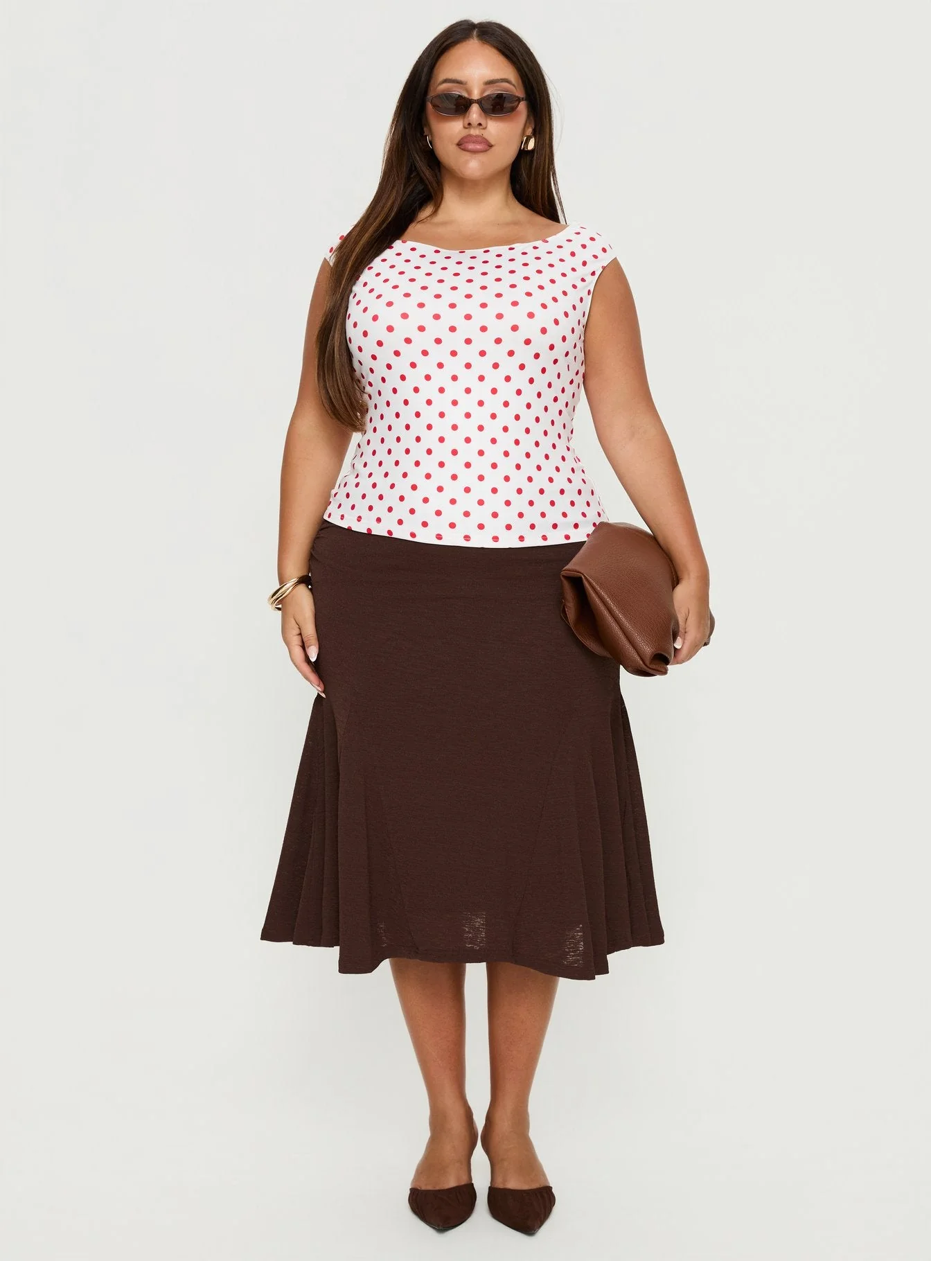Cheirosa Off Shoulder Top White / Red Curve - Image 7