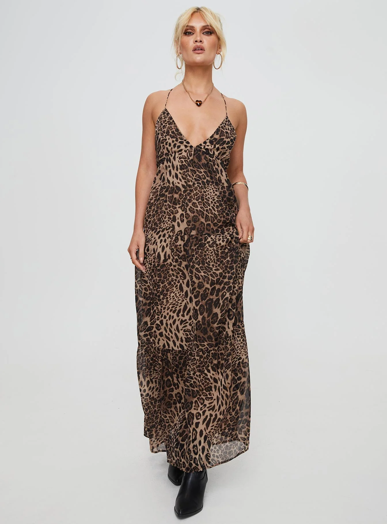 Chelsea Maxi Dress Brown - Image 2