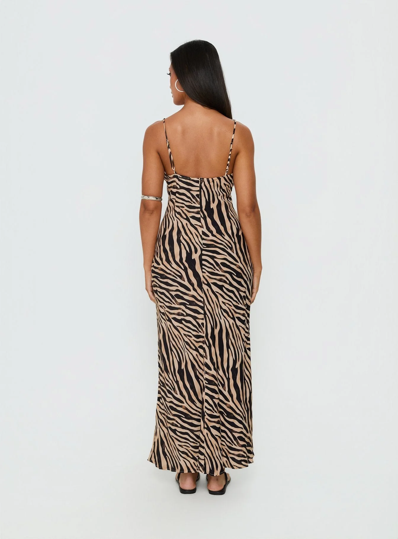 Cherilynn V Neck Maxi Dress Zebra - Image 4