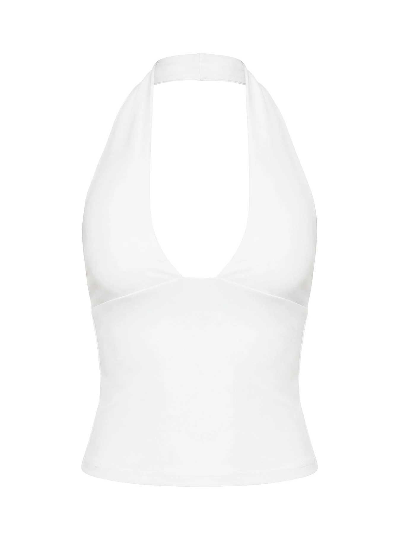 Daily Define Halter Tank Top White - Image 8