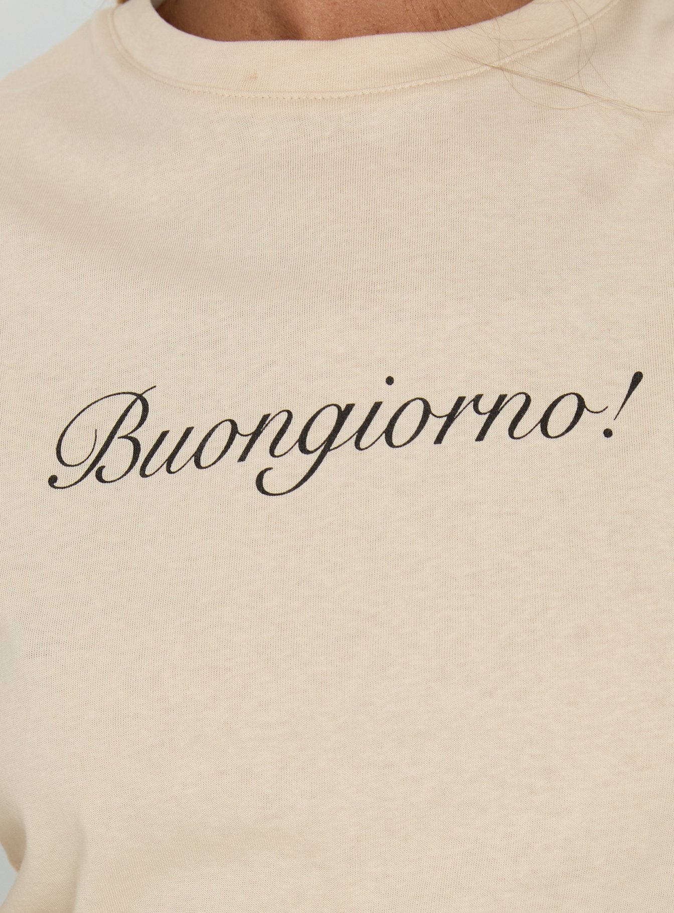 Buongiorno Baby Tee Oatmeal - Image 5