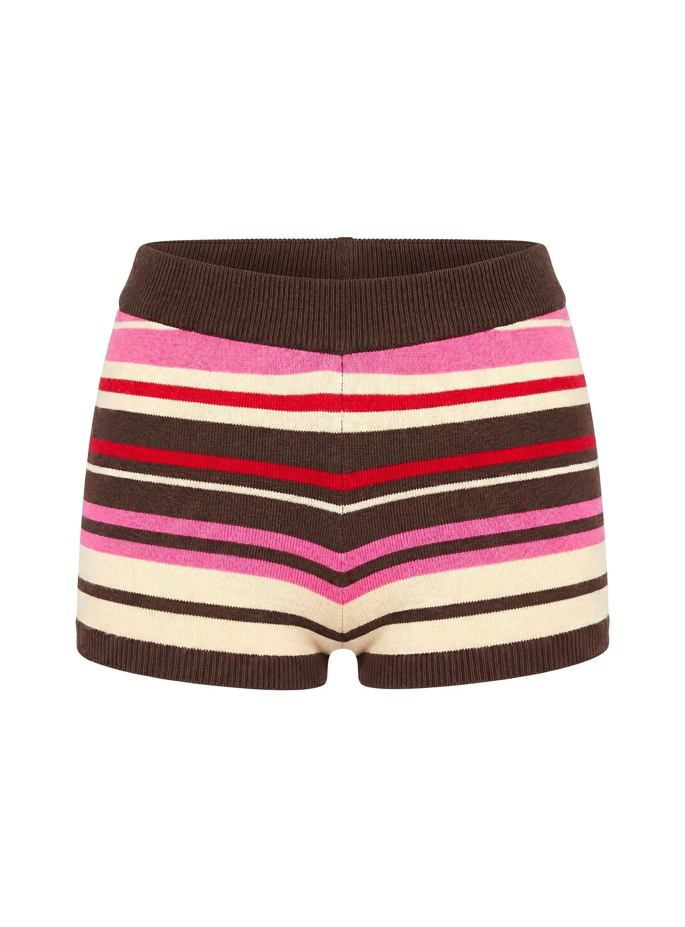 Cleoh Knit Shorts Pink / Brown Stripe - Image 9