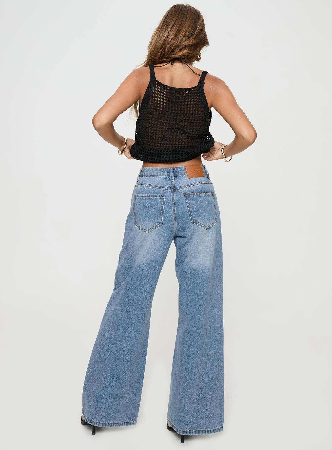 Colemane Mid Rise Denim Jeans Angel Blue Petite - Image 5