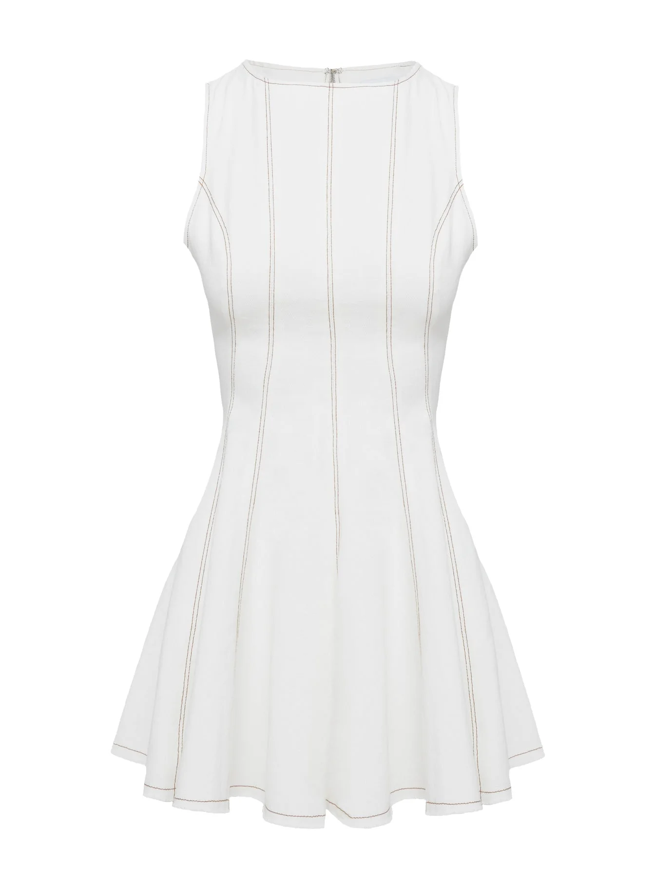 Composure Pleat Mini Dress White Petite - Image 5