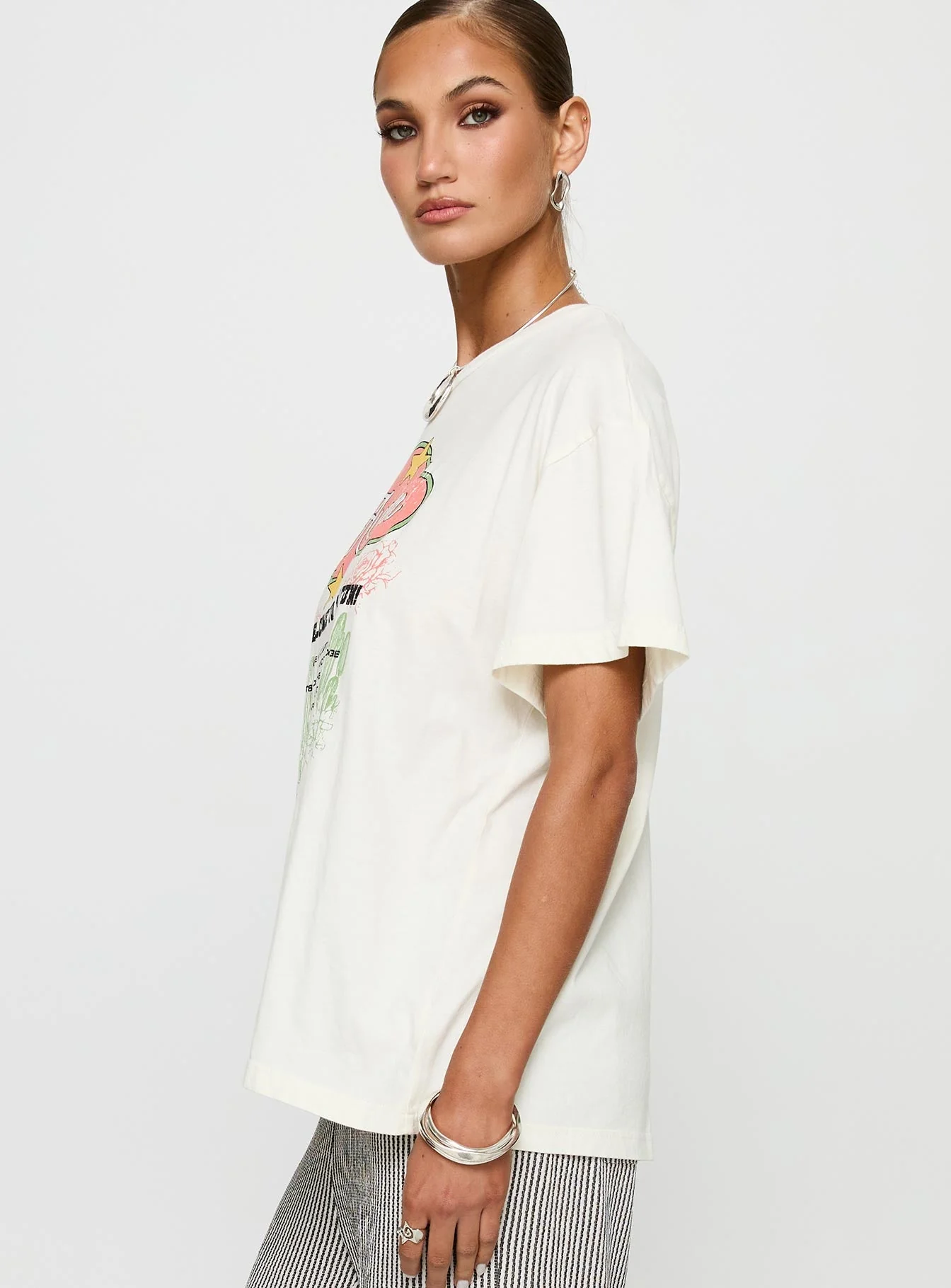 Country Festival Oversized Tee White - Image 3