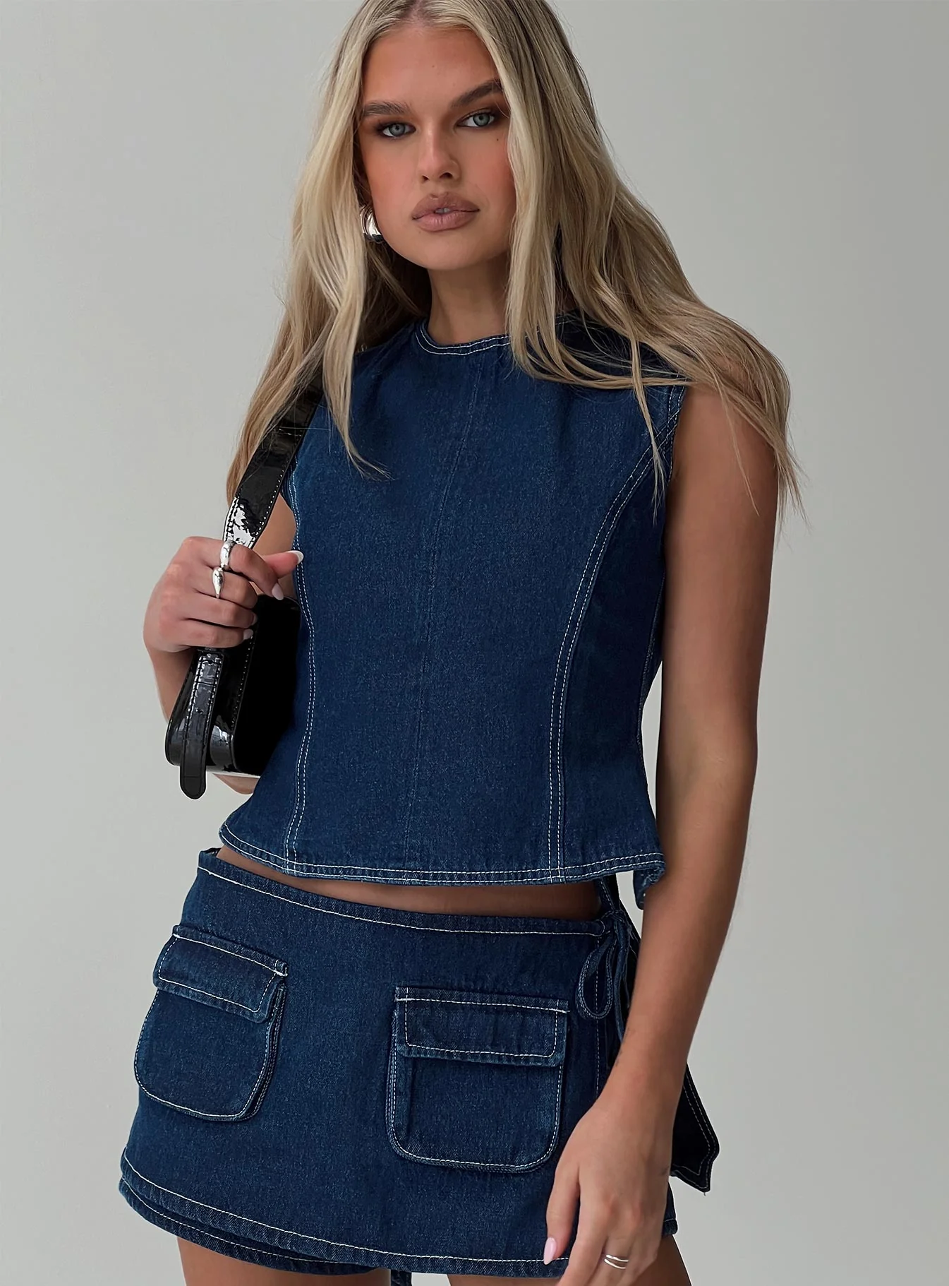 Countryside Skort Blue Denim - Image 8