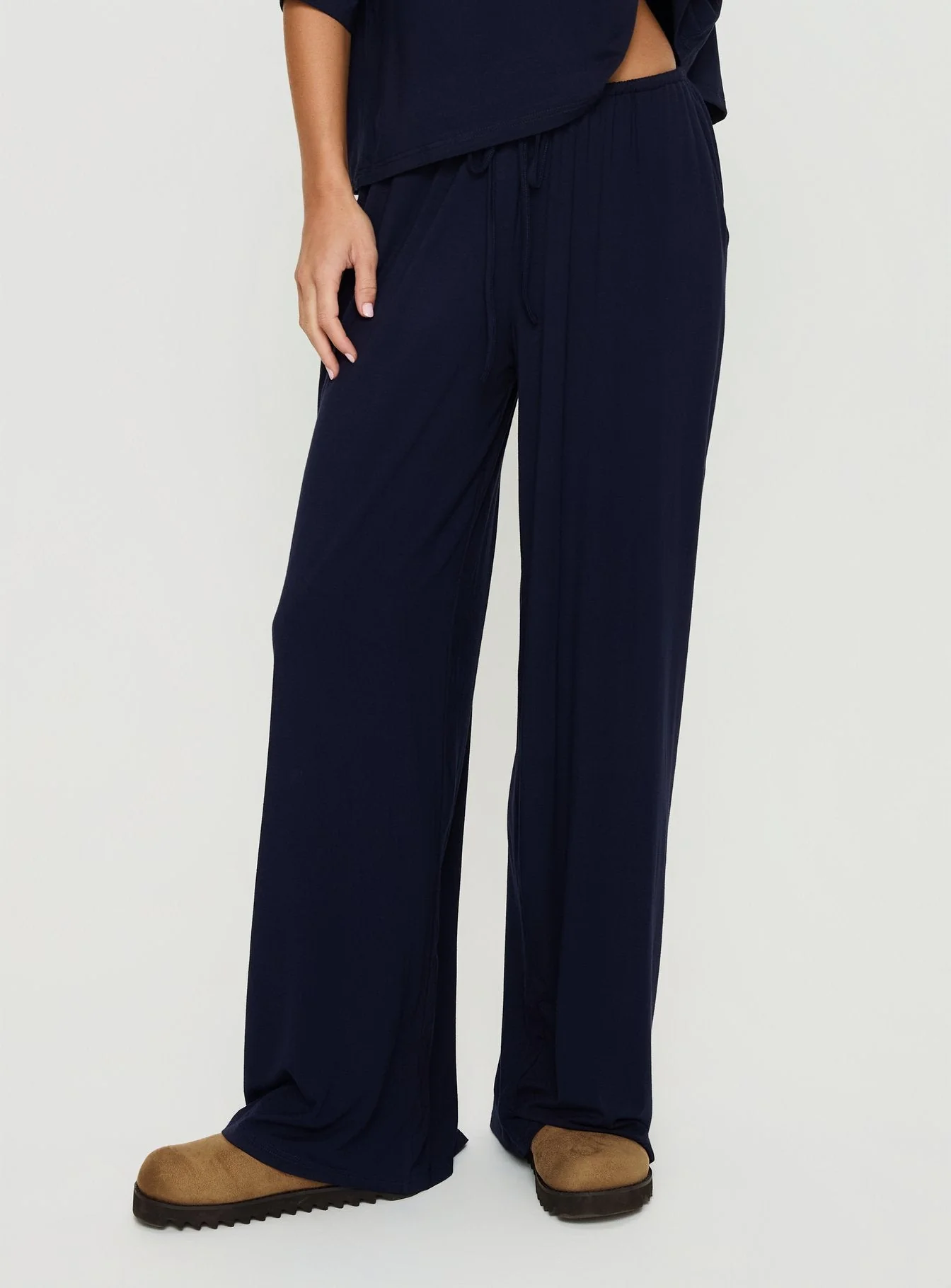 Cozy Hour Sleep Relaxed Pants Navy - Image 2
