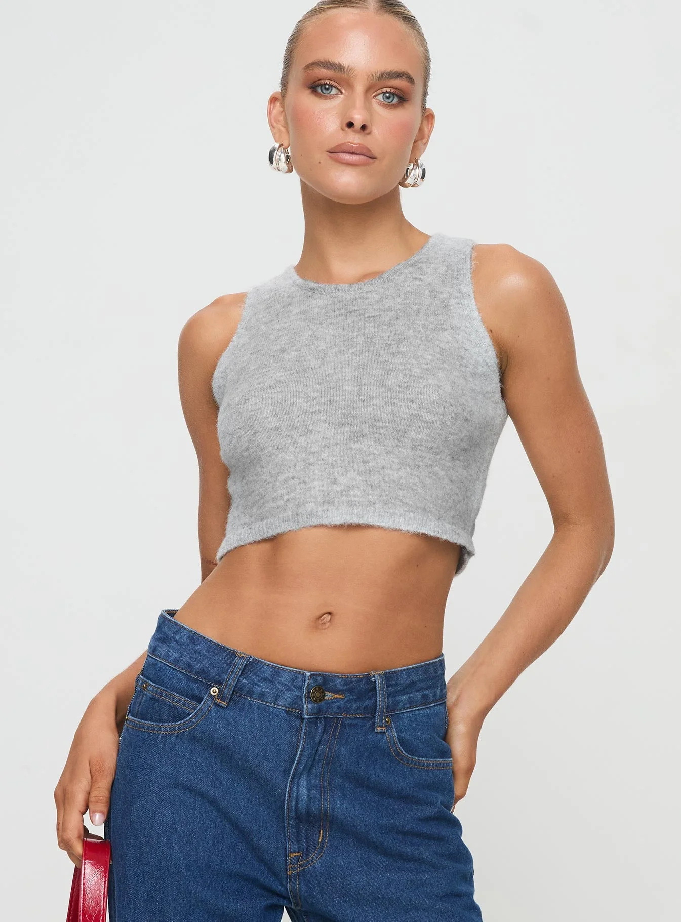 Crallie Knit Top Grey - Image 2