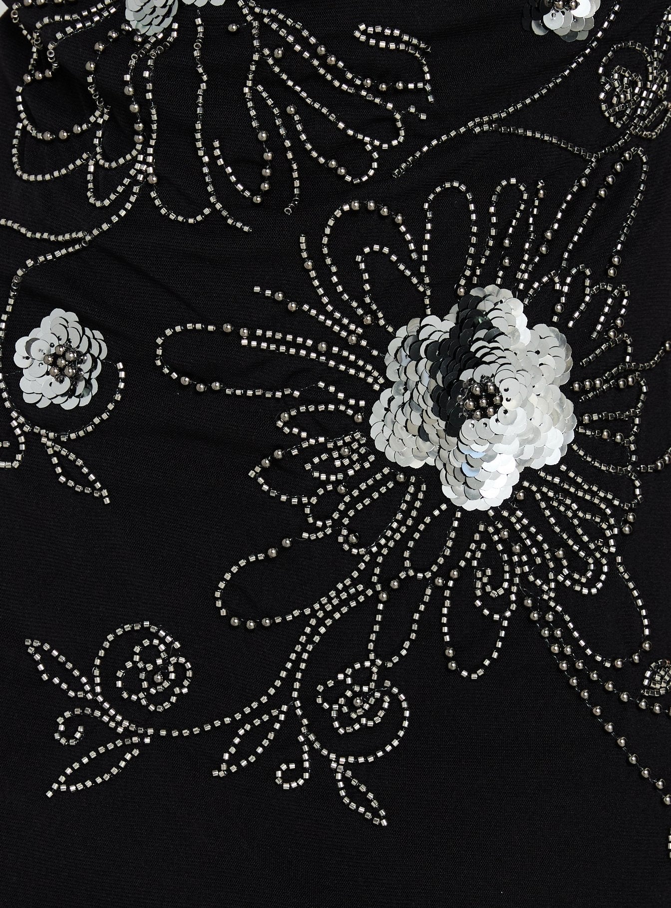 Daphie Beaded Mini Dress Black / Silver - Image 7