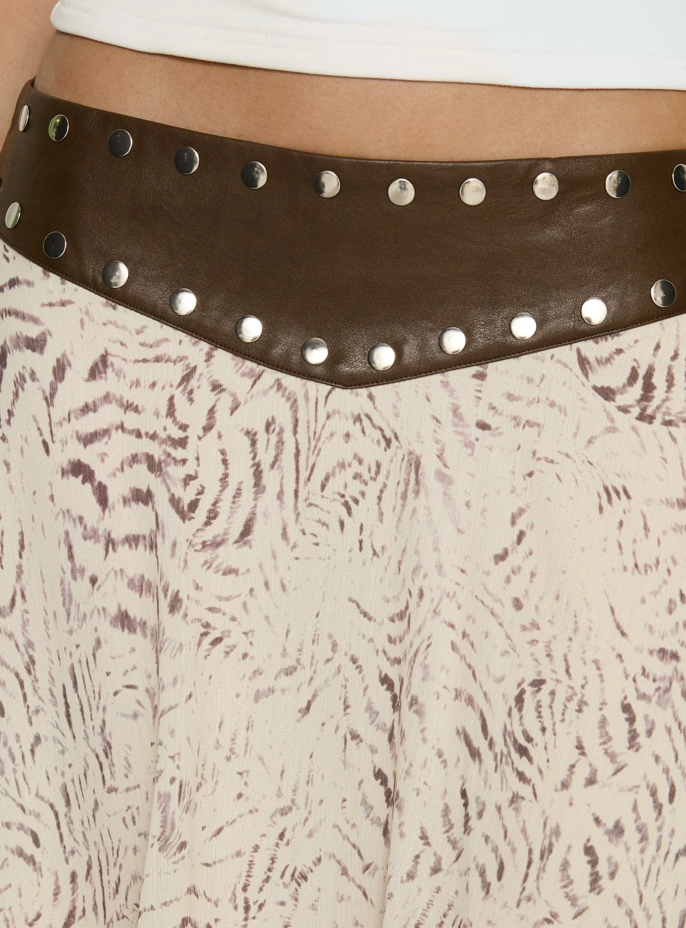 Dark Mirage Asymmetrical Midi Skirt Multi - Image 6