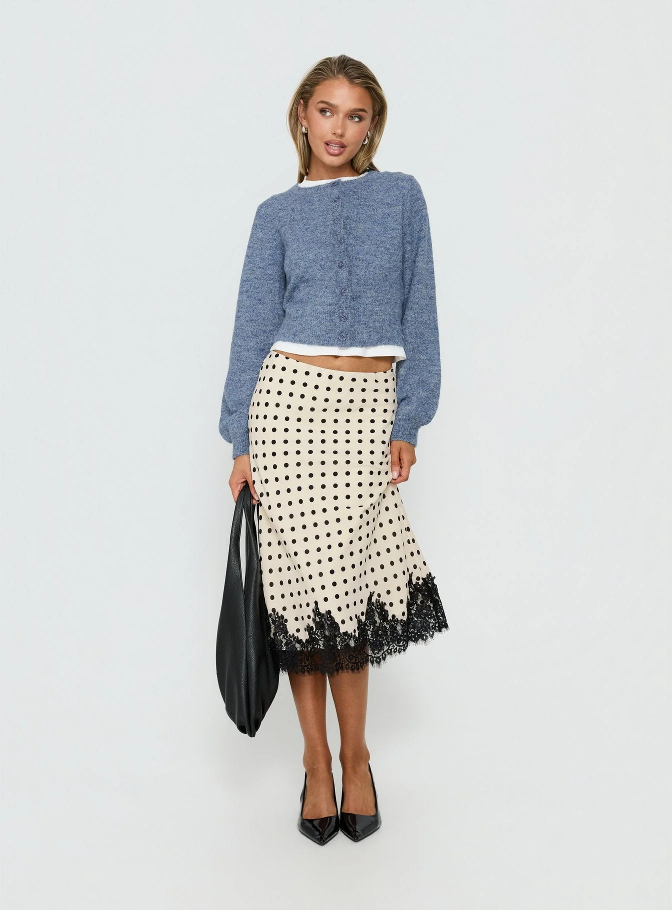 Dawsen Button Down Cardigan Navy - Image 3