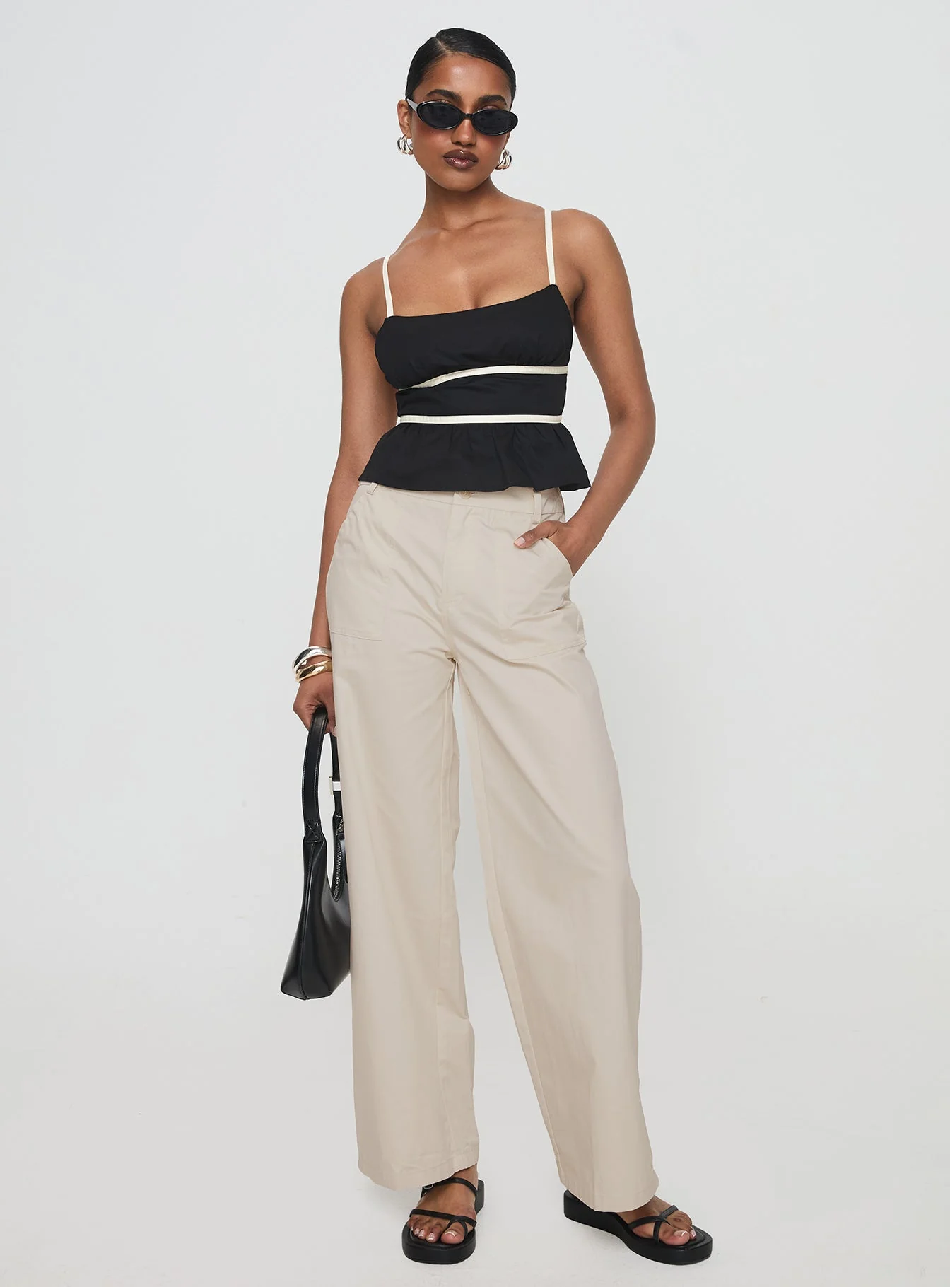 Daxon Top Black / Cream - Image 3