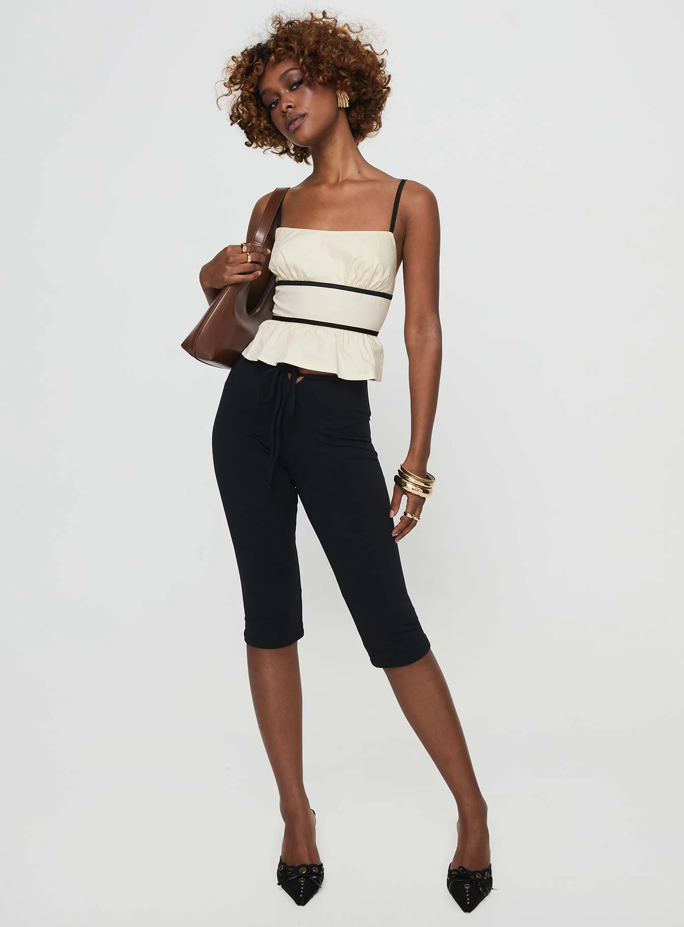 Daxon Top Cream / Black - Image 3