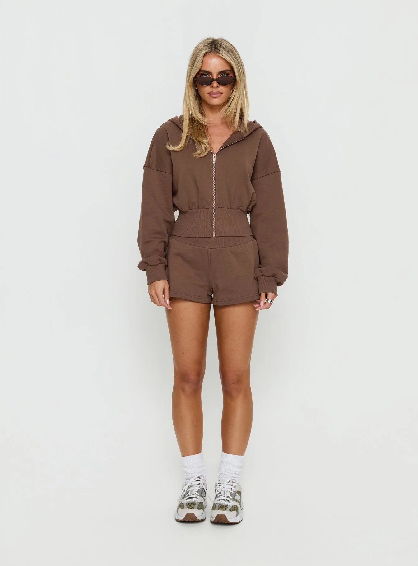 Daybreak Rib Waist Shorts Cocoa - Image 7