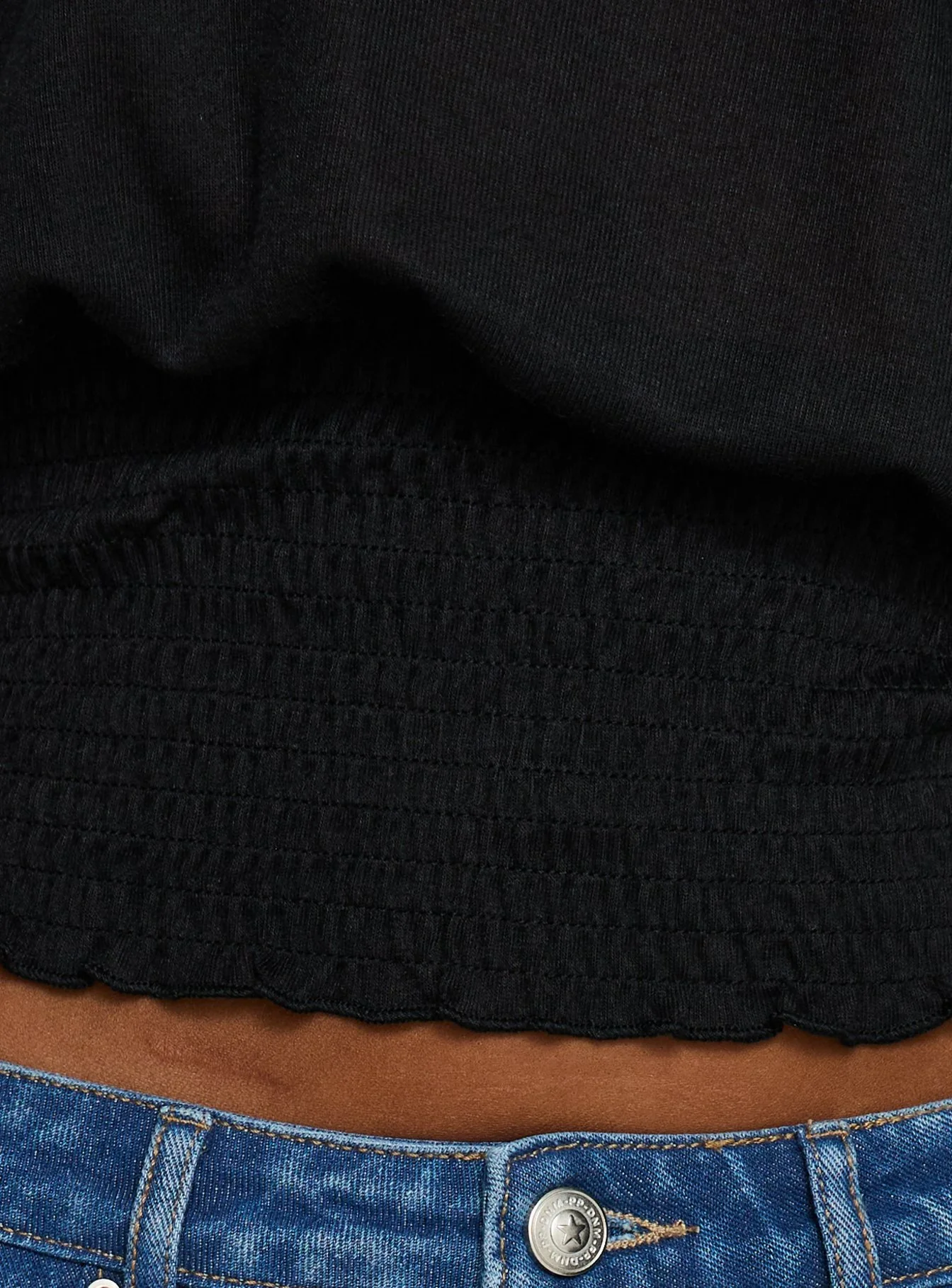Dayten Off Shoulder Sheer Top Black - Image 7