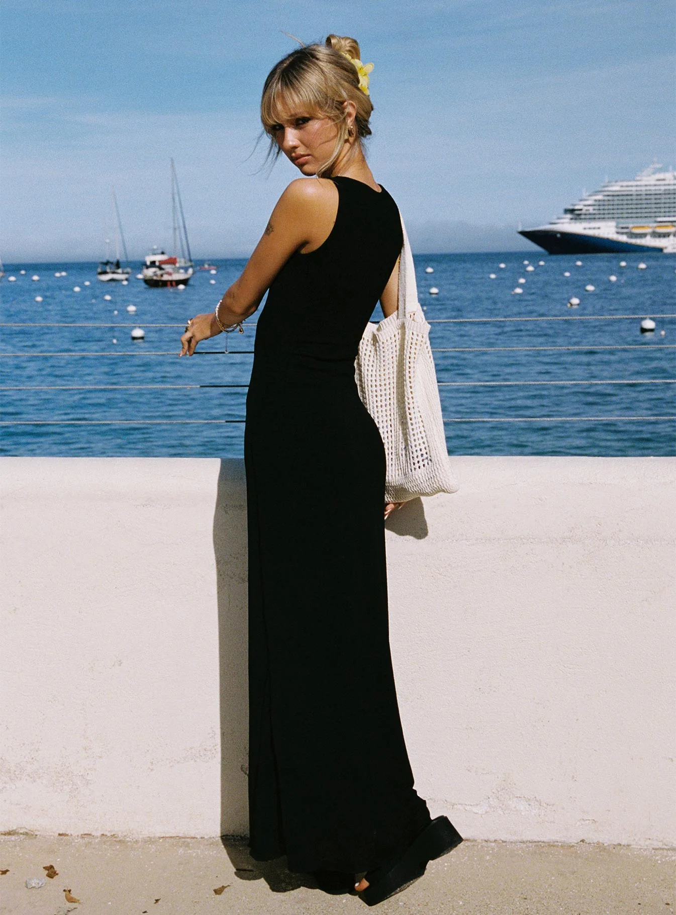 Dejonge Ring Sleeveless Maxi Dress Black - Image 4