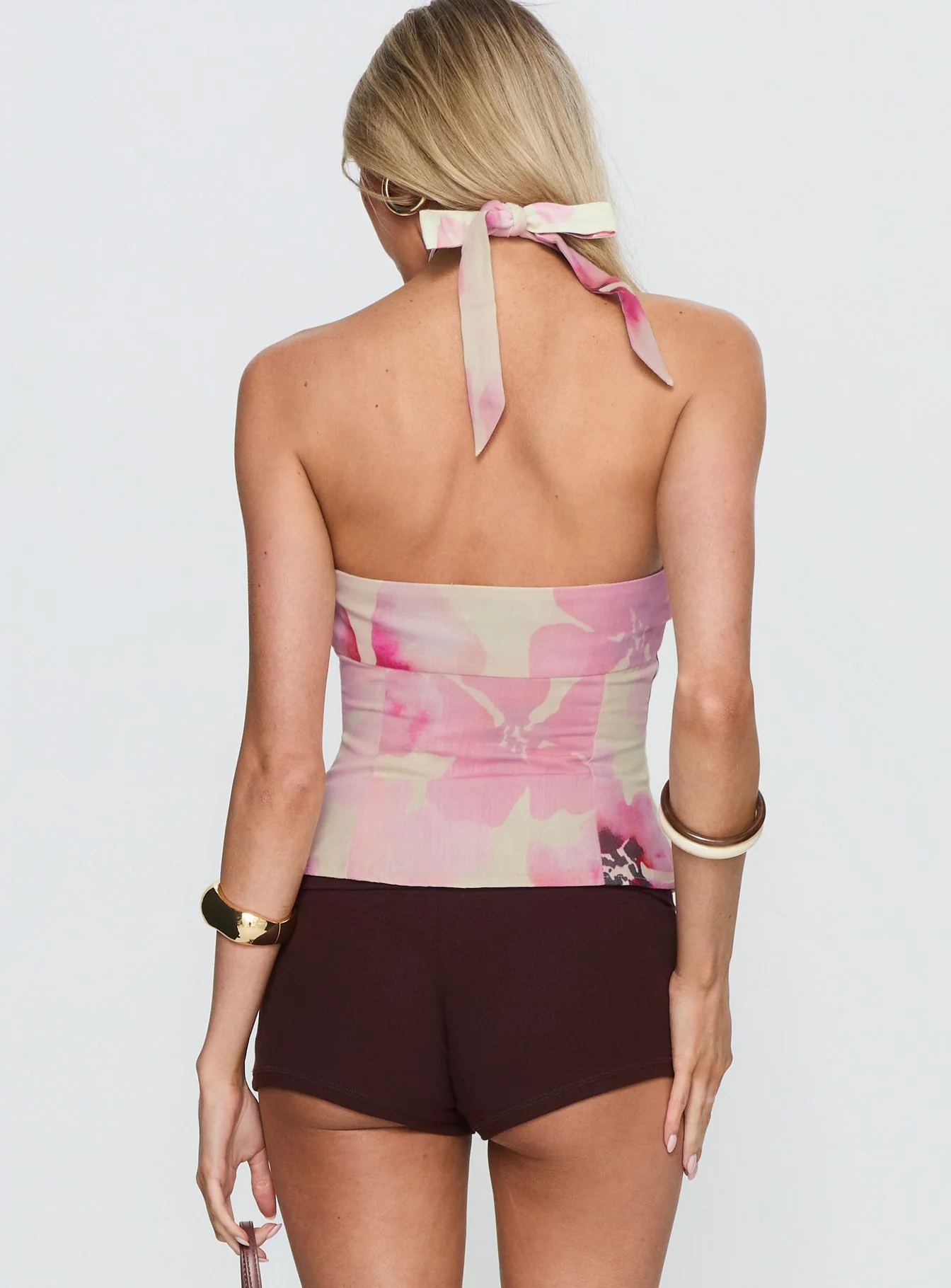 Diamanda Halter Top Pink Floral - Image 5