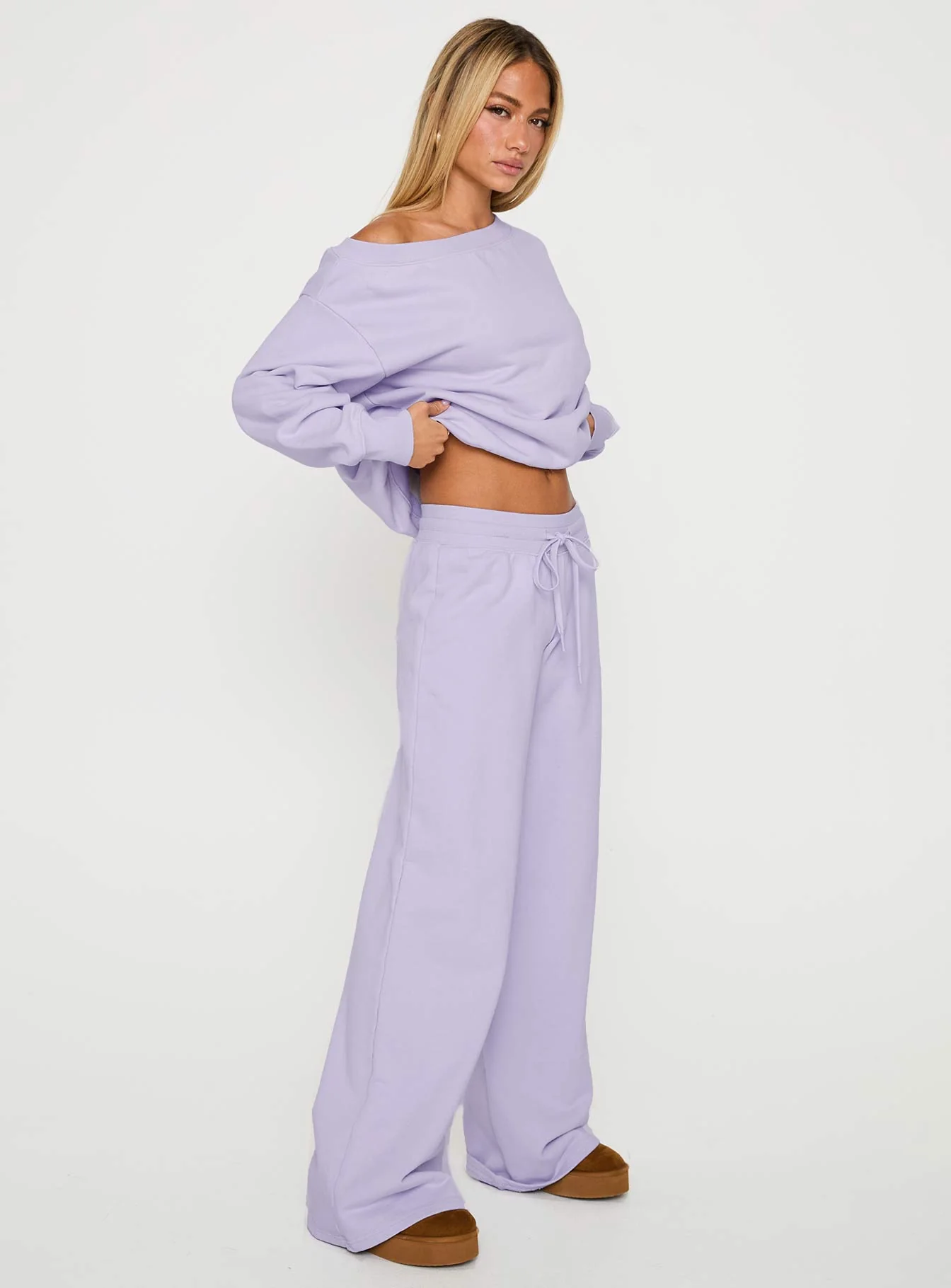 Dodie Wide Leg Pants Washed Lavender - Image 4