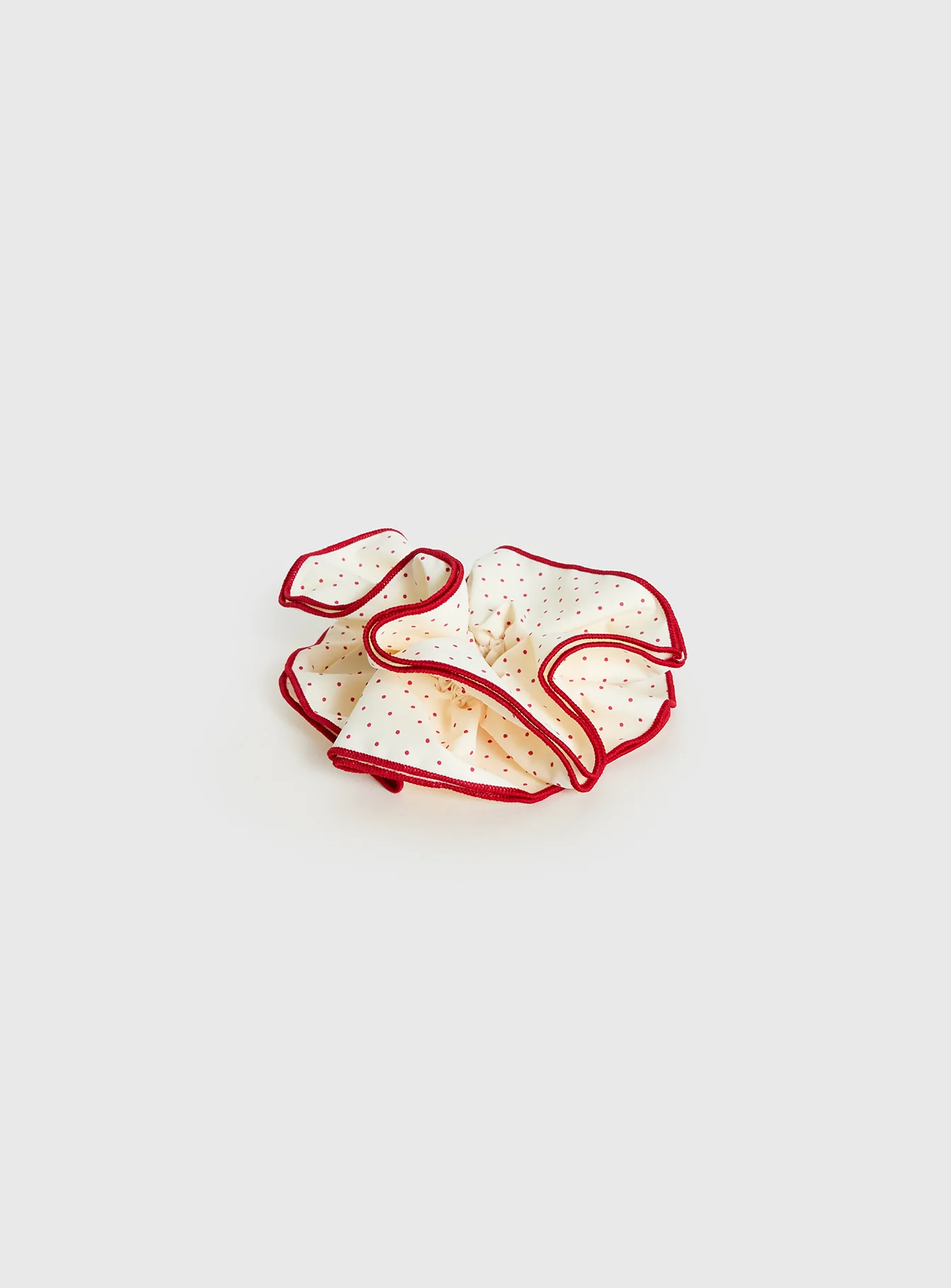 Dovie Frill Scrunchie Red / White Polka Dot - Image 2