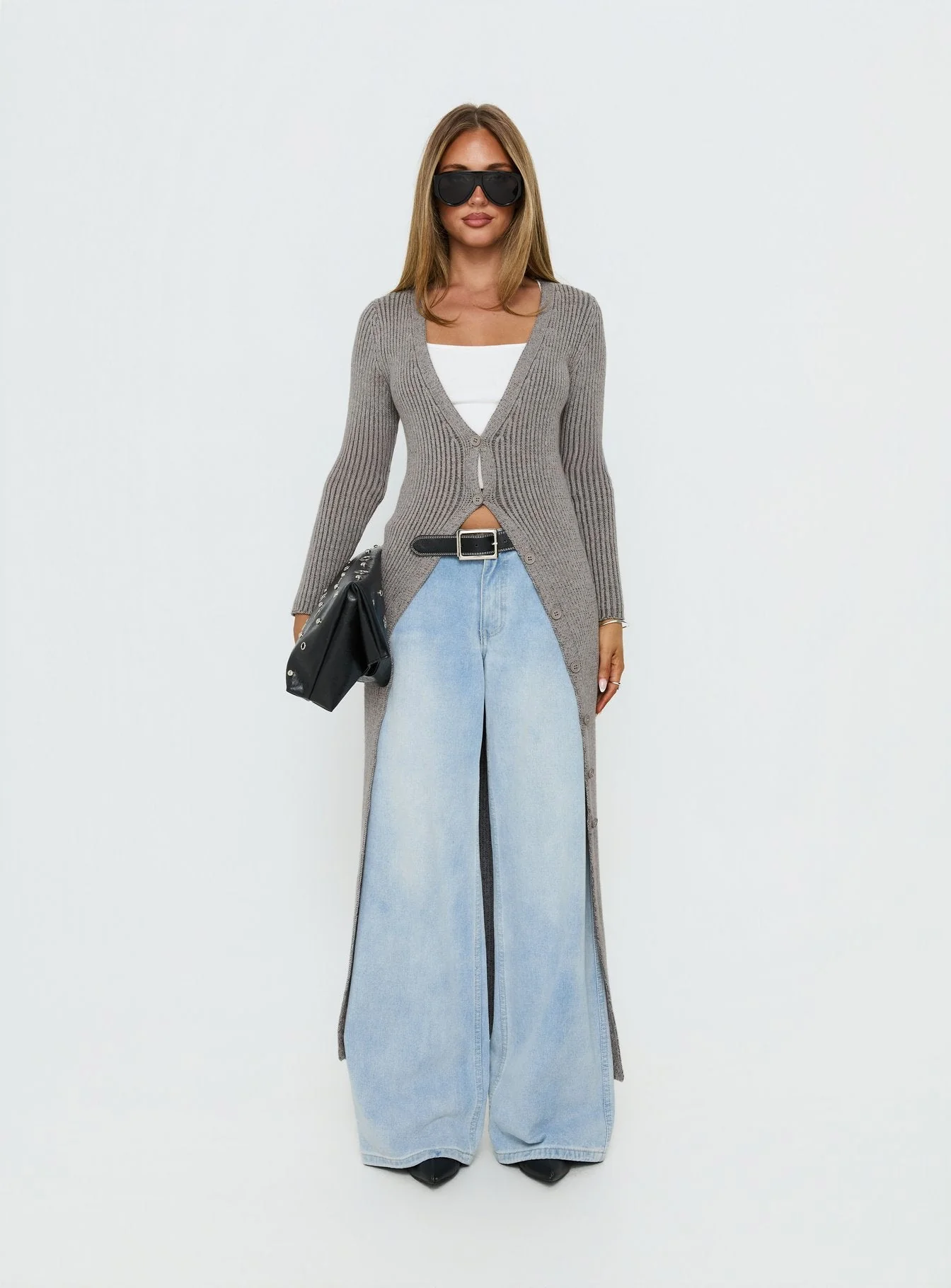 Early Nights Longline Cardigan Grey - Image 6