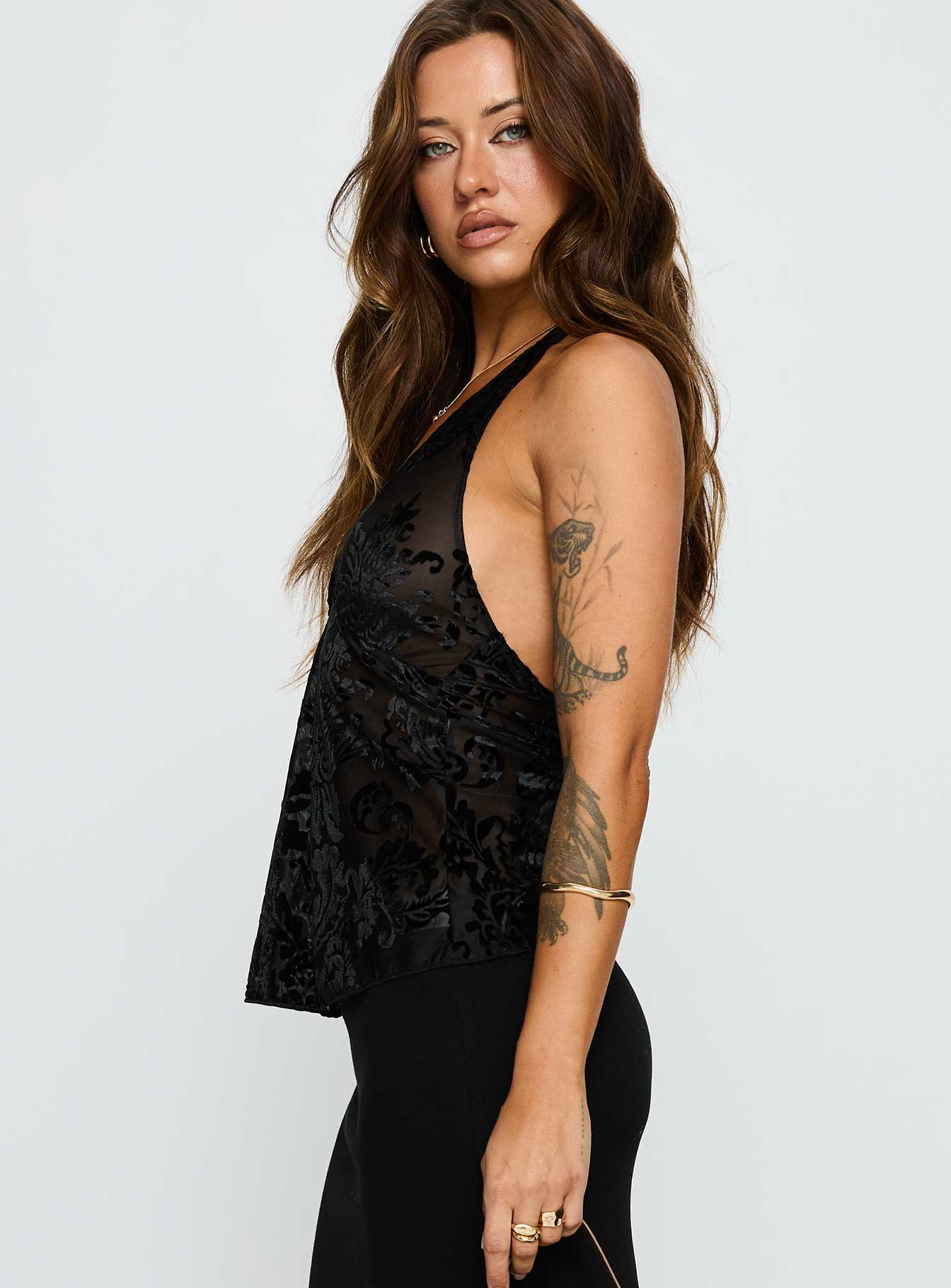 Eccentric Halter Top Black - Image 4