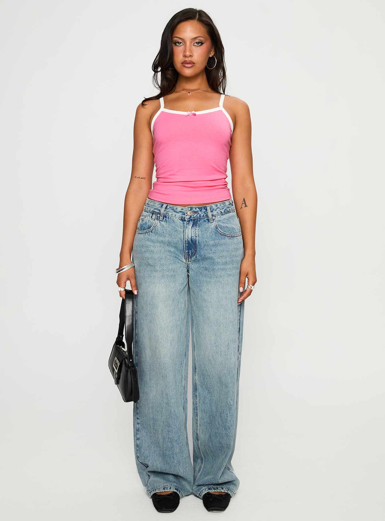 Edge Of Town Mid Rise Straight Leg Jeans Vintage Blue - Image 7