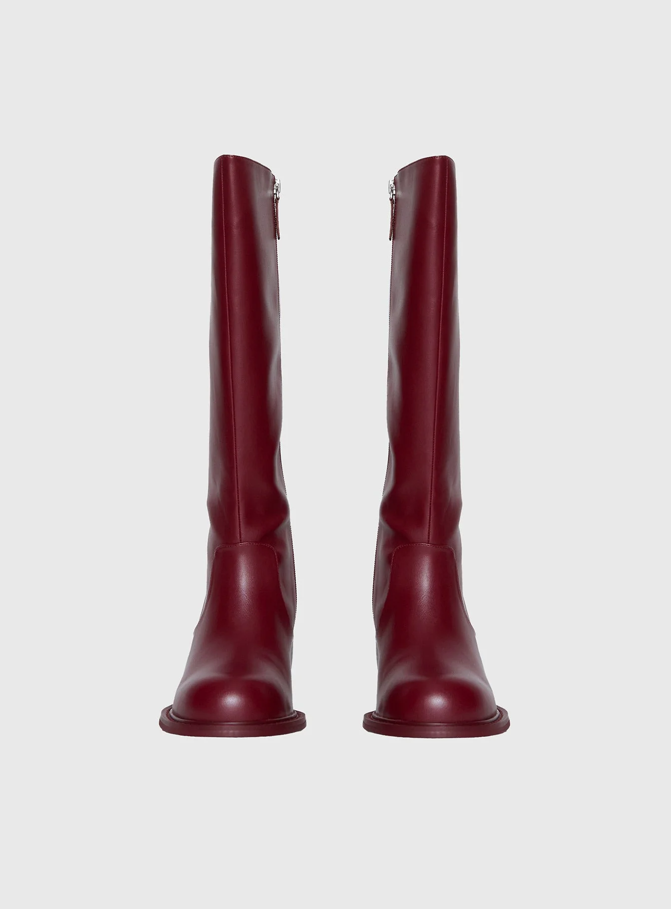 Ella Knee High Boots Burgundy - Image 3